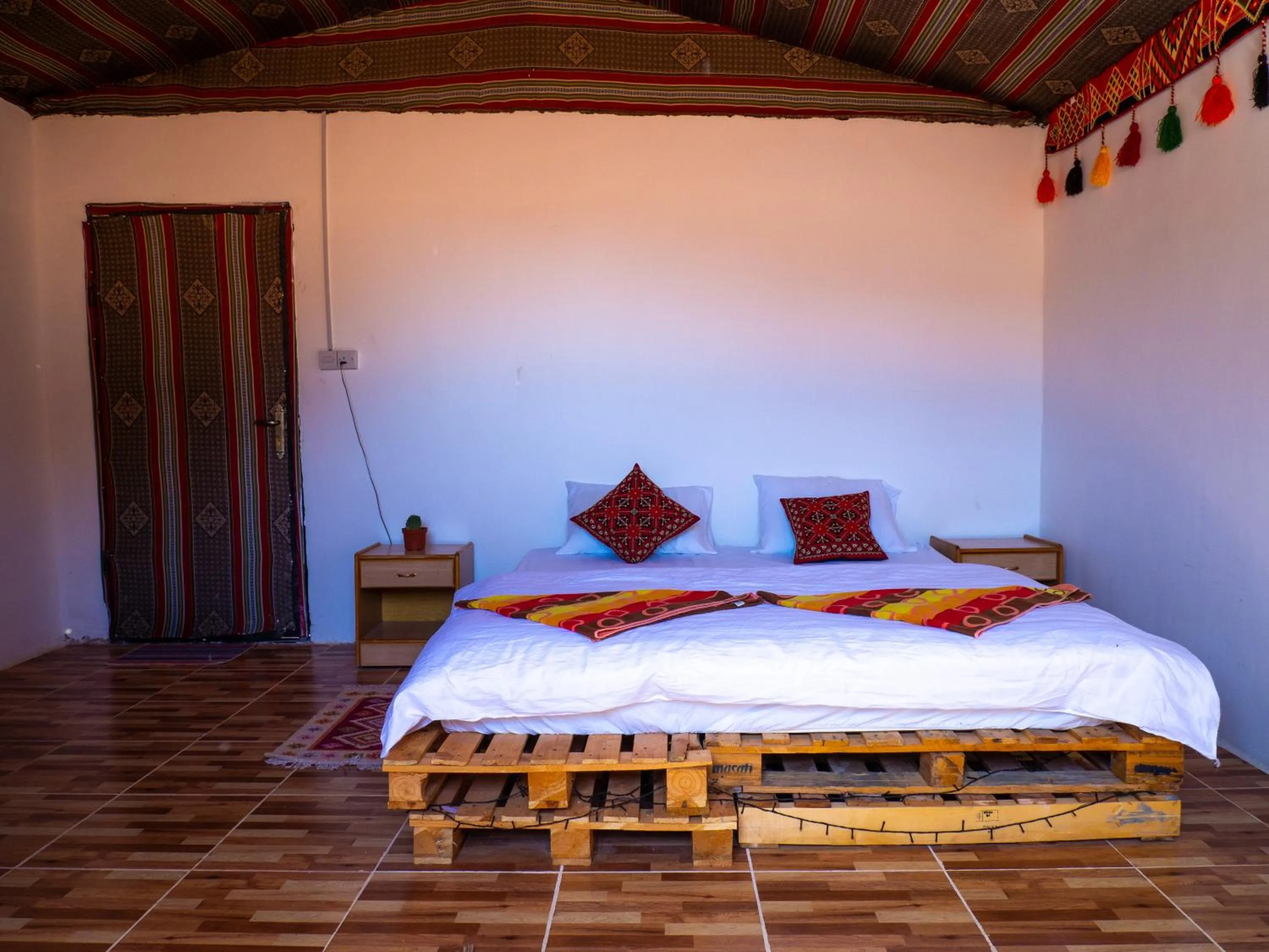 Bed in Martian Desert Camp