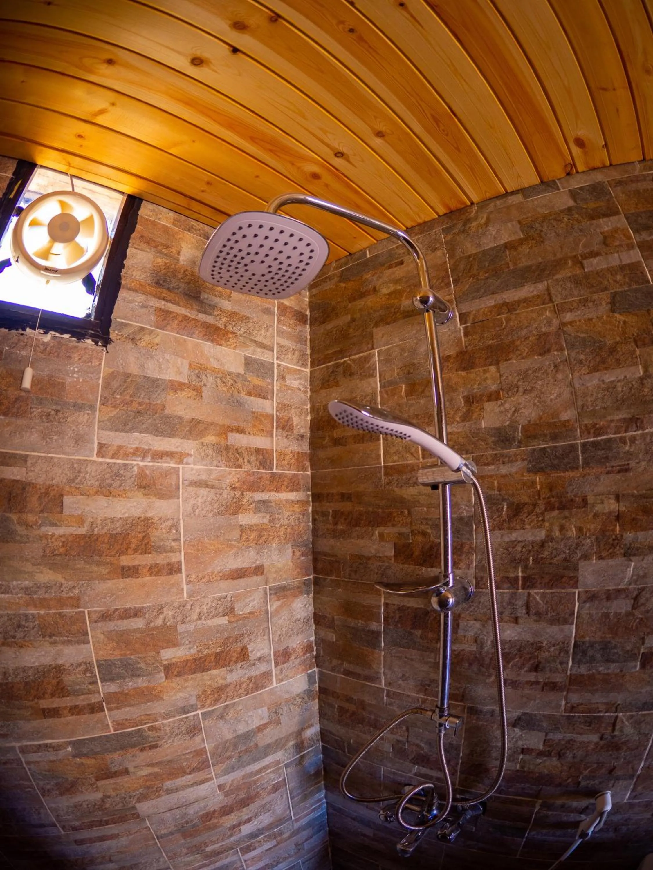 Shower in Martian Desert Camp