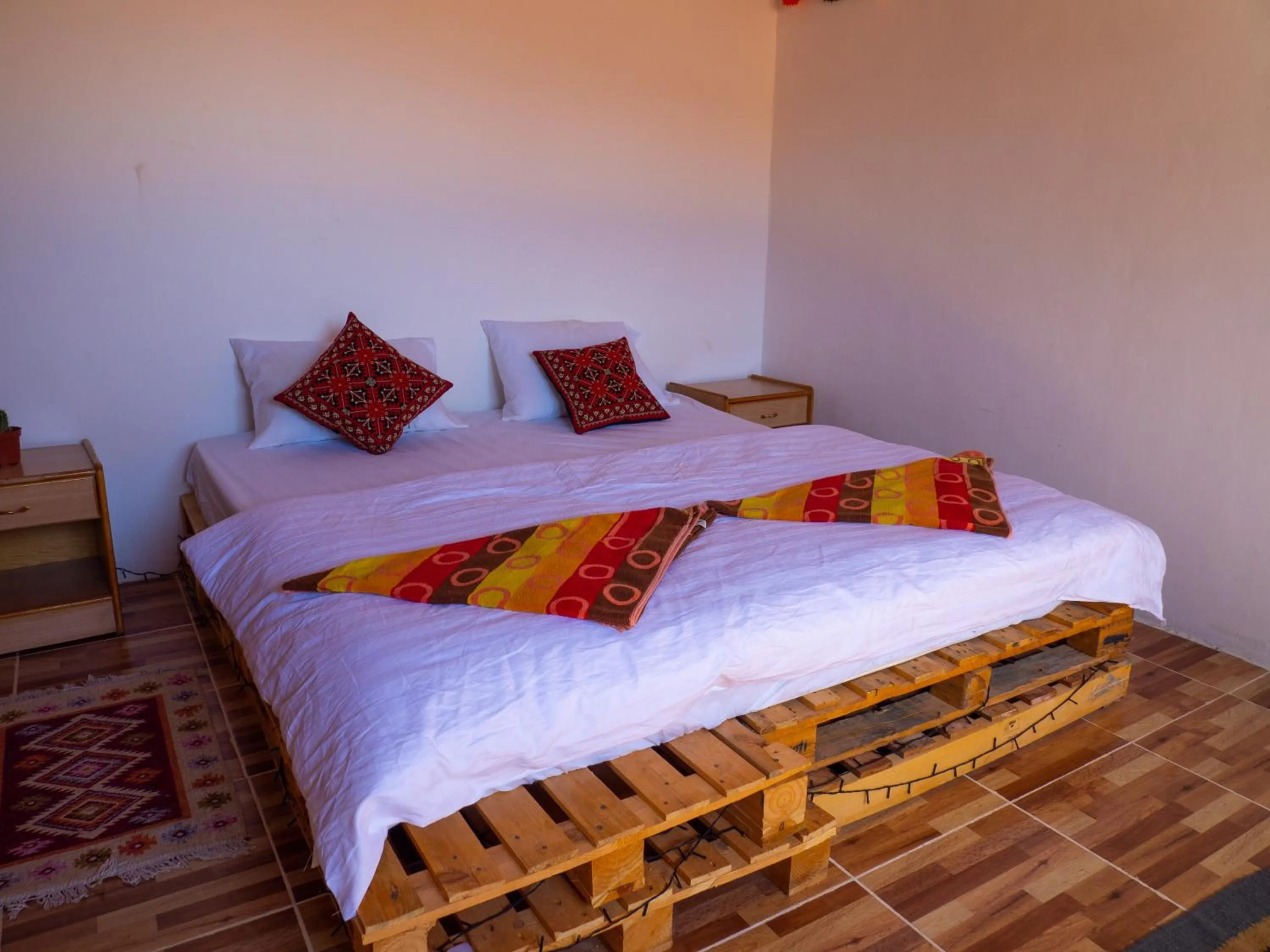 Bed in Martian Desert Camp