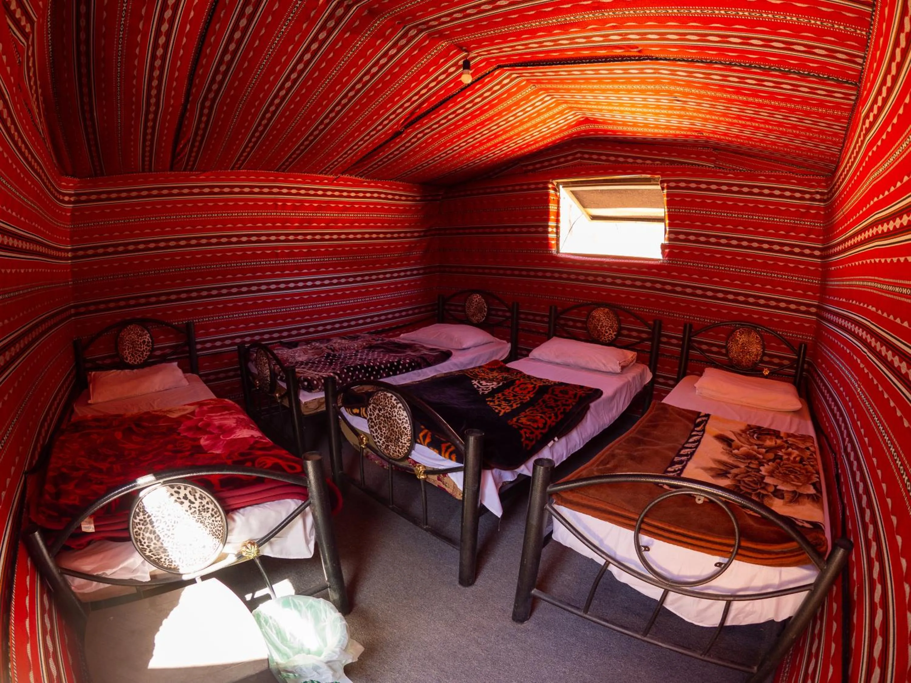 Bed in Martian Desert Camp