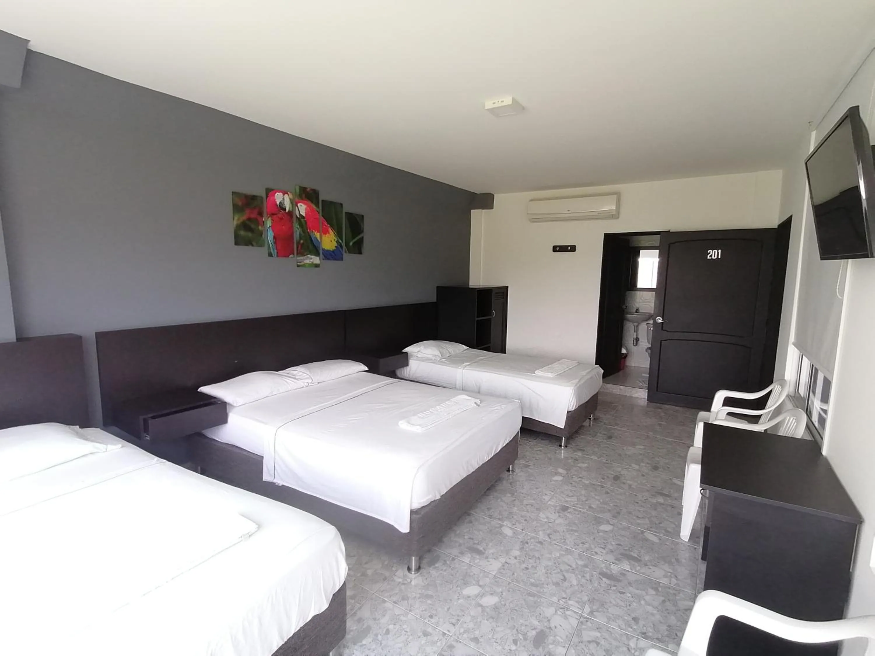 Bed in Hotel Bucare