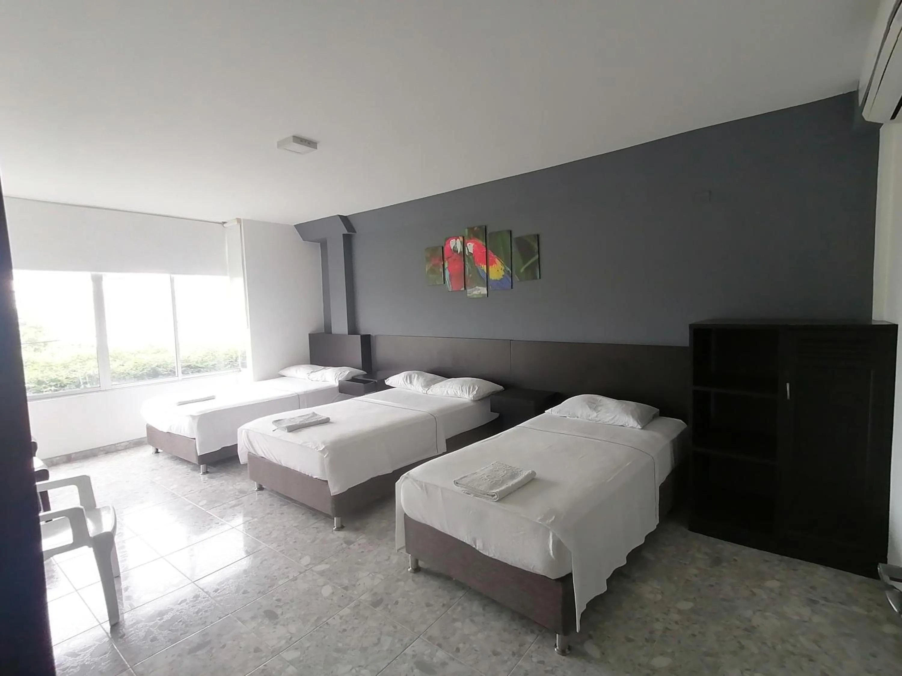 Bed in Hotel Bucare