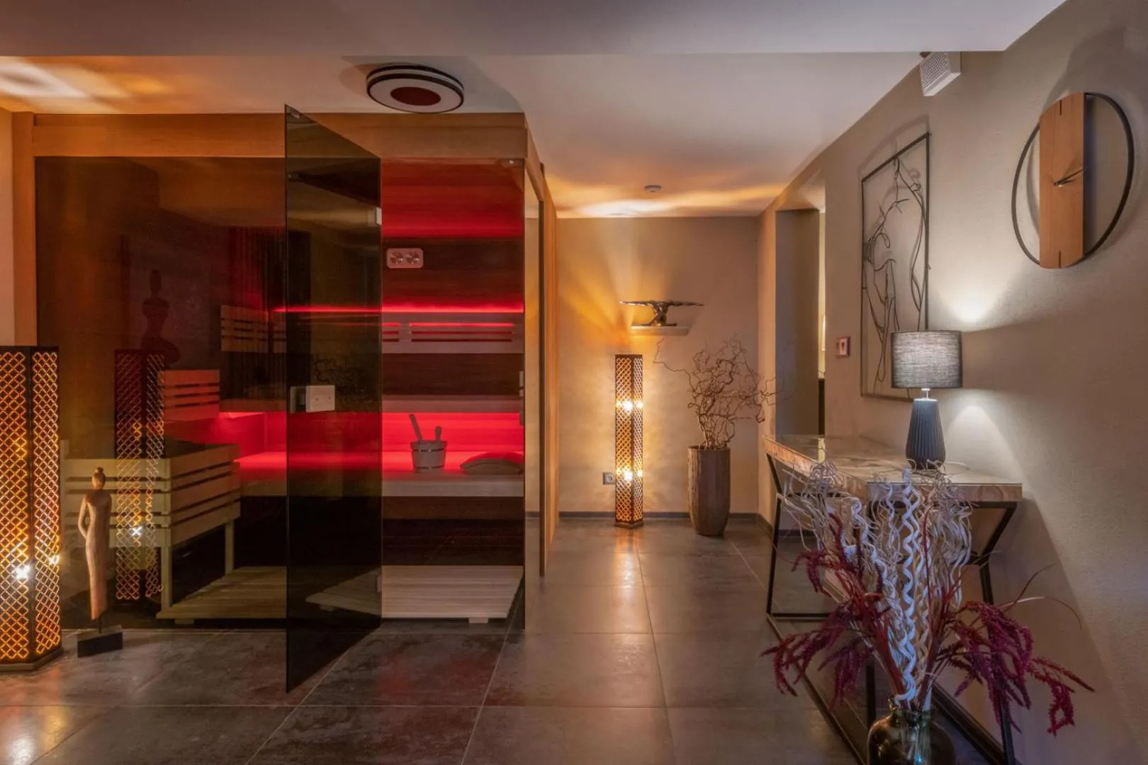 Sauna, Bed in Redfoxapartment Central