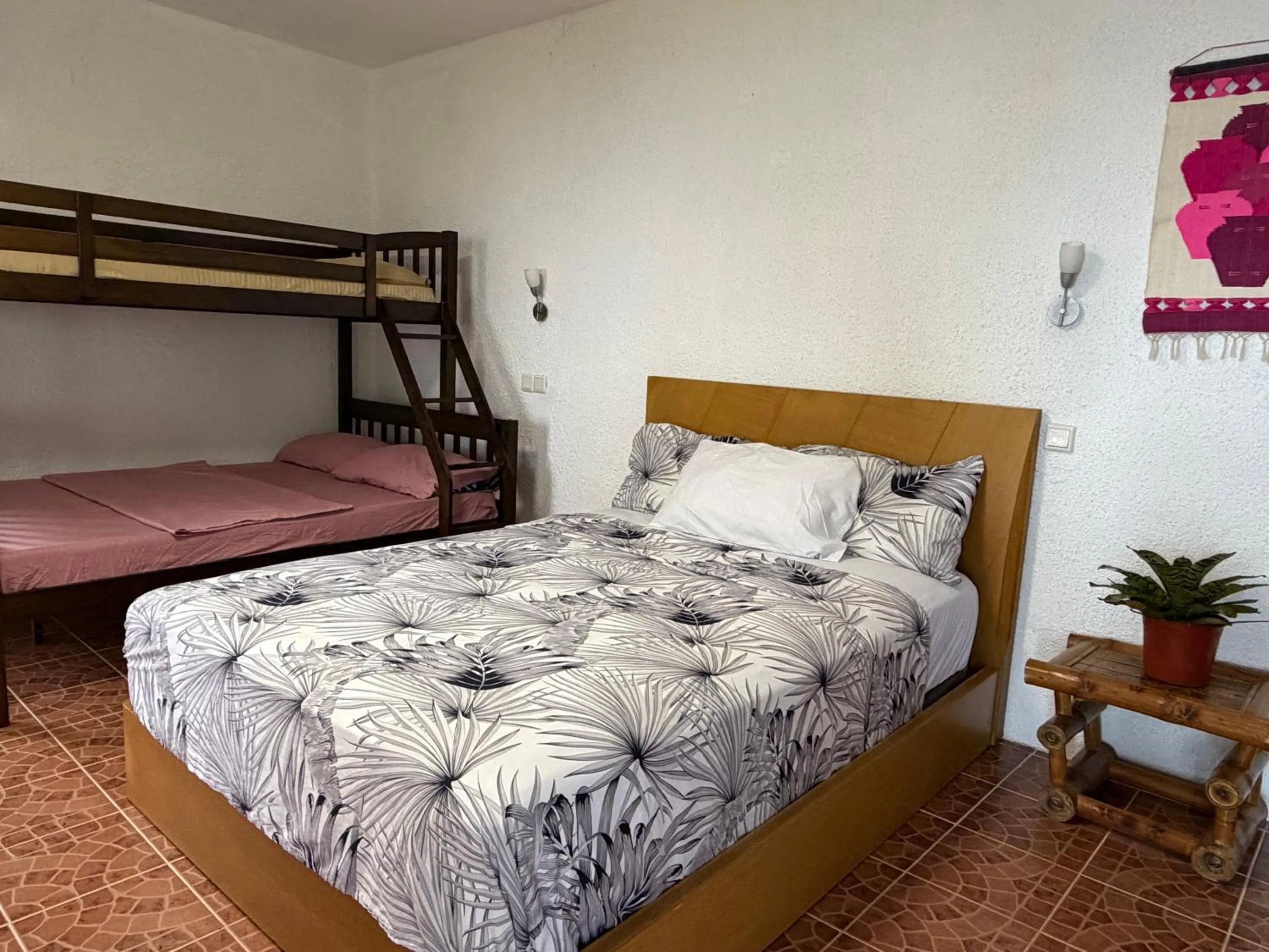 Bed in Pintuyan Dive Resort