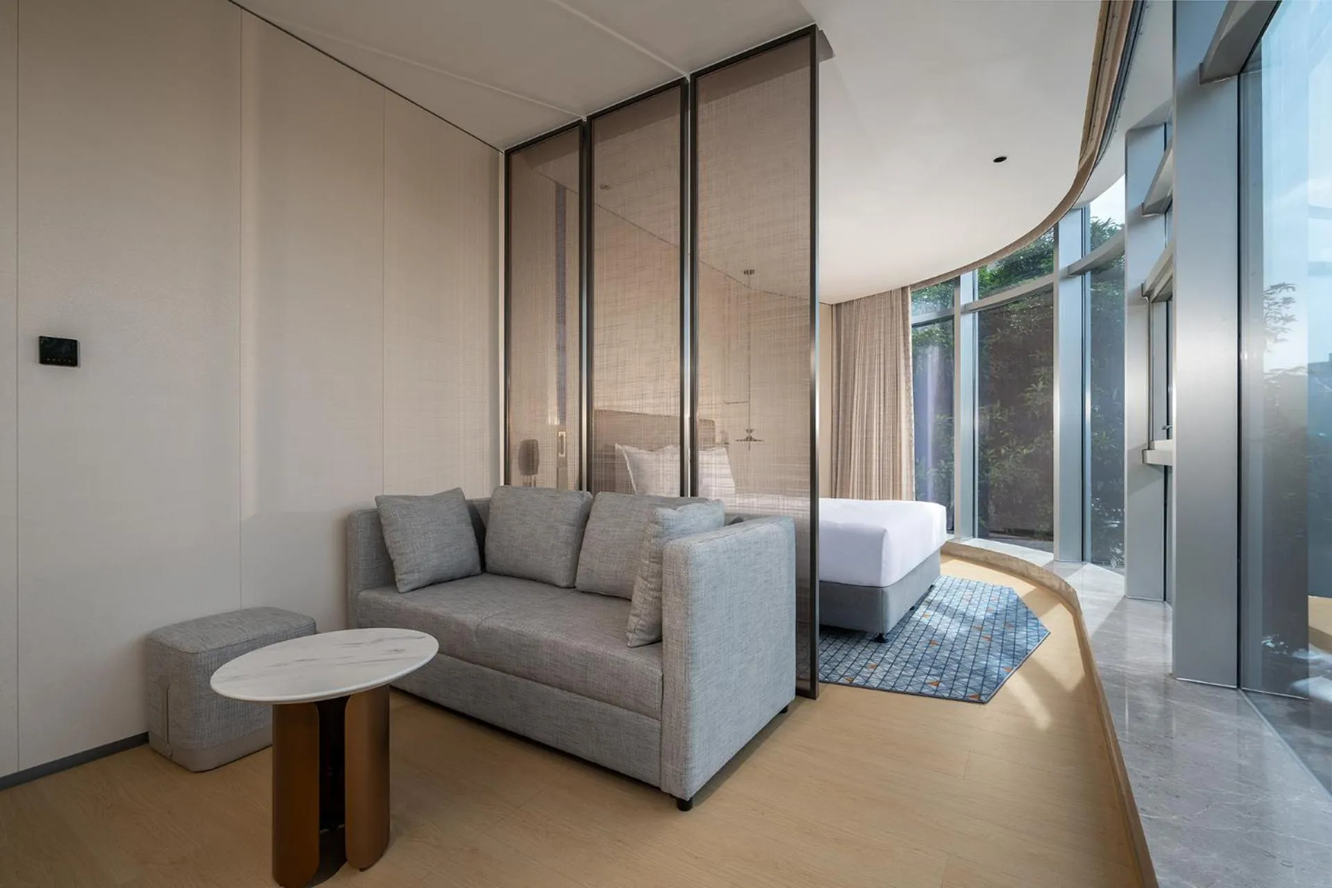 Living room in Holiday Inn Express Shenzhen Sports Center by IHG