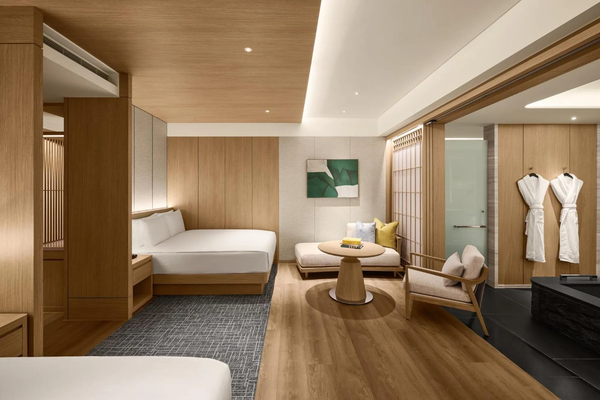 Photo of the whole room, Bed in InterContinental Hotels New Taipei Hot Spring by IHG