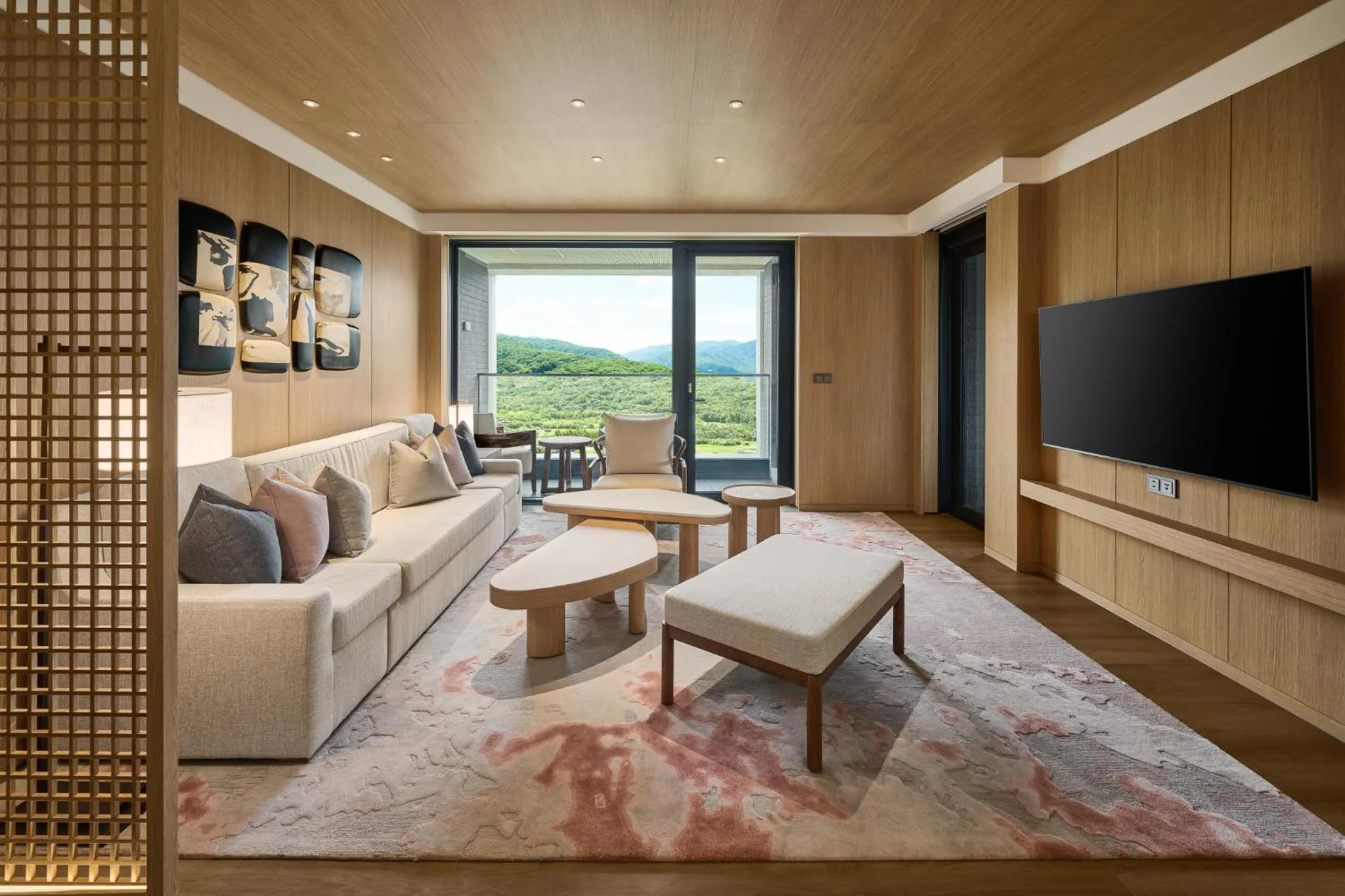 Living room in InterContinental Hotels New Taipei Hot Spring by IHG