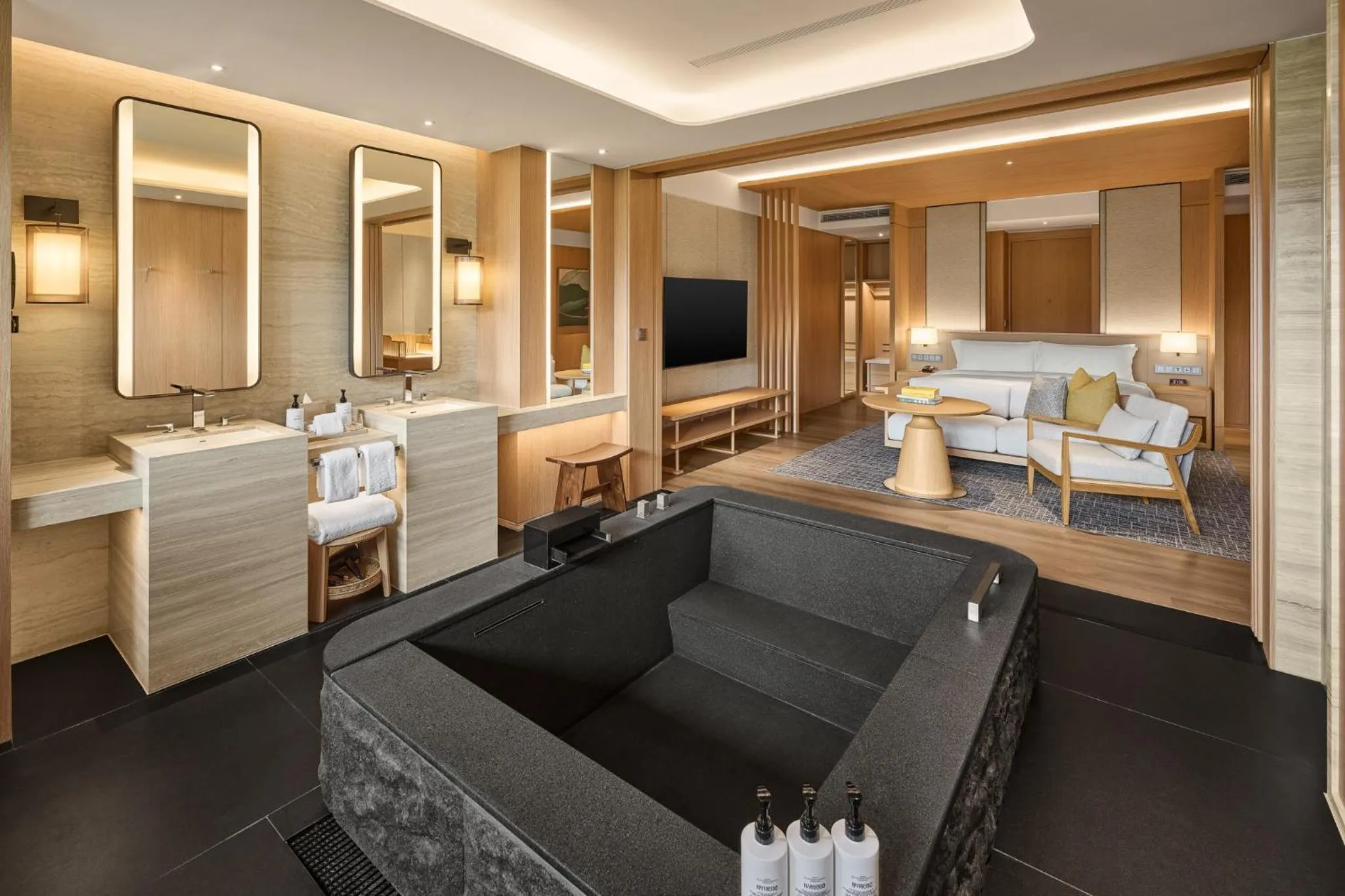 Photo of the whole room, Bed in InterContinental Hotels New Taipei Hot Spring by IHG