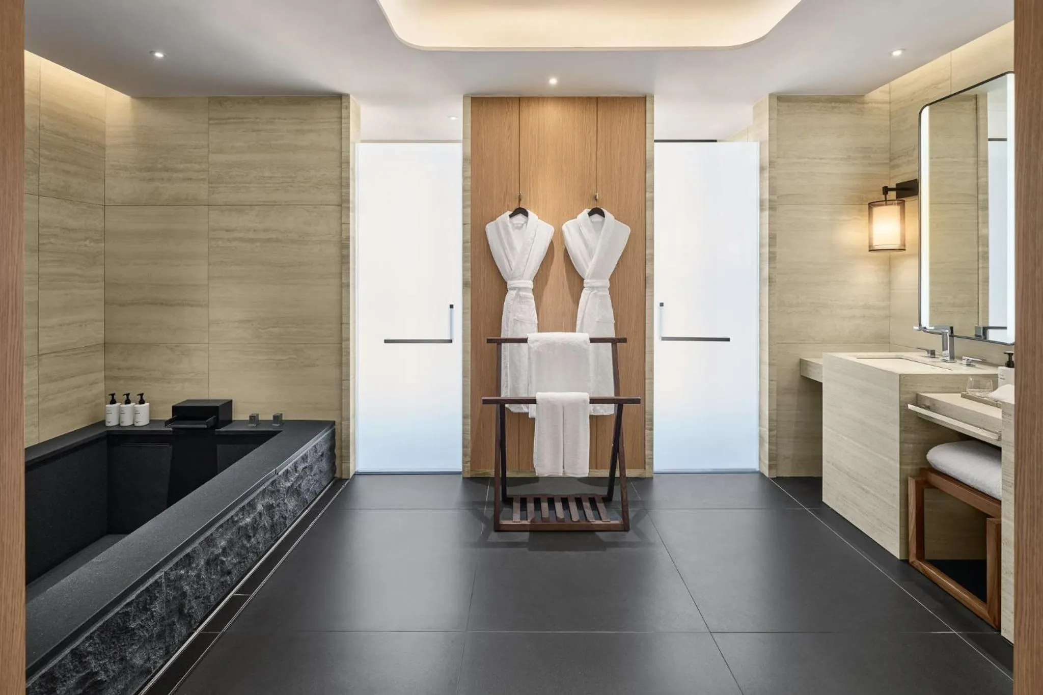 Bathroom in InterContinental Hotels New Taipei Hot Spring by IHG