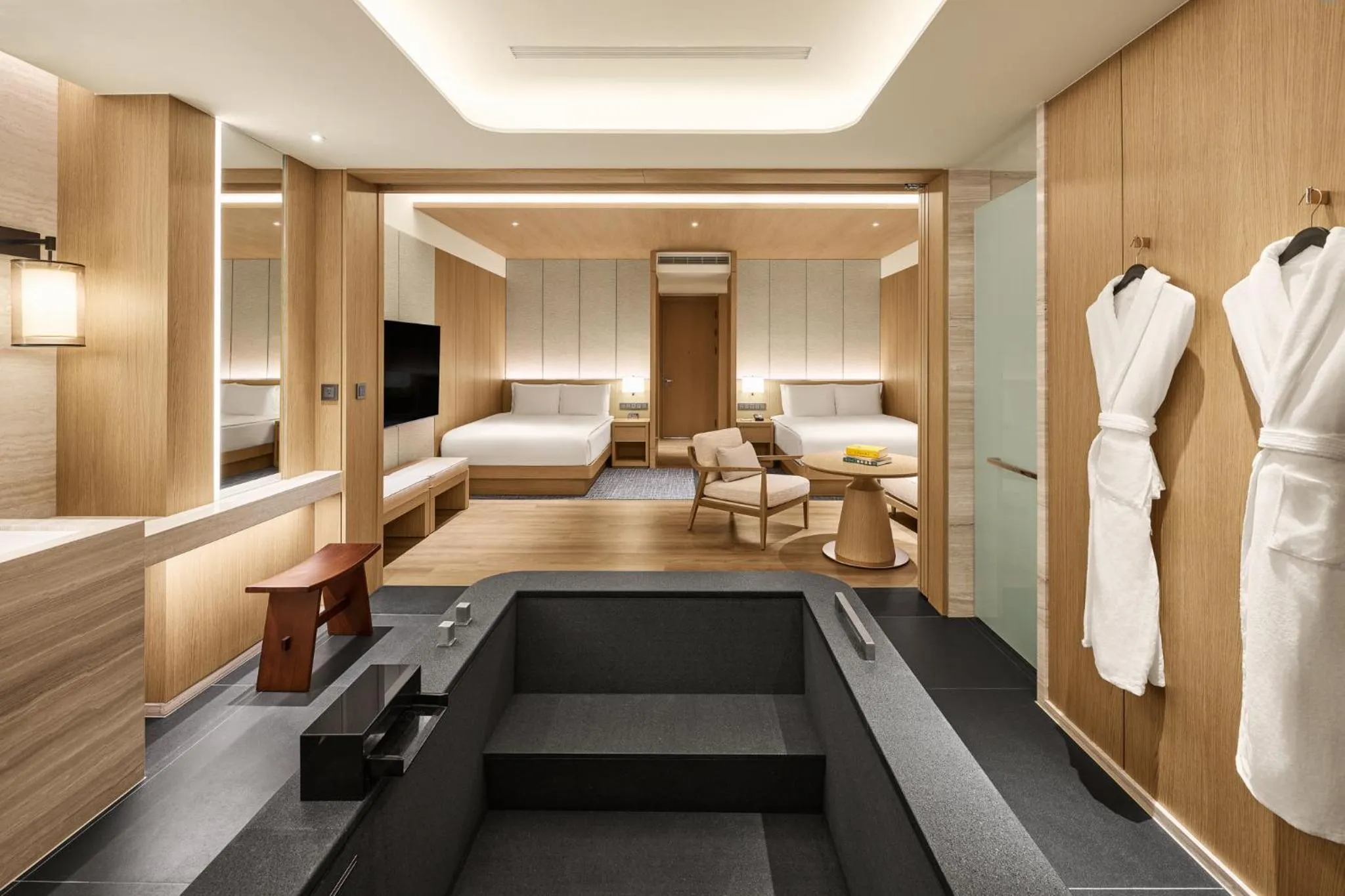 Photo of the whole room, Bed in InterContinental Hotels New Taipei Hot Spring by IHG