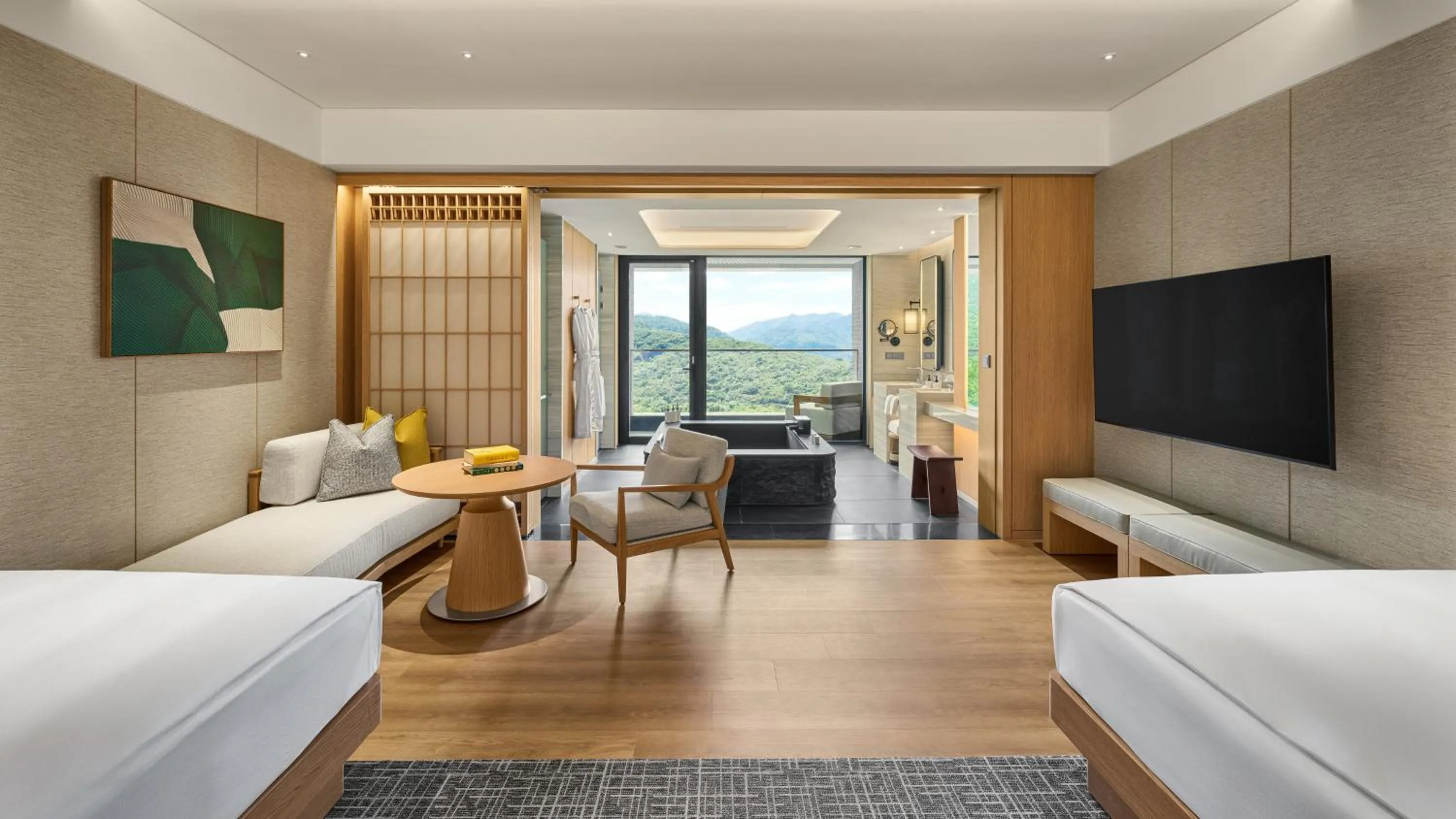 Photo of the whole room, Bed in InterContinental Hotels New Taipei Hot Spring by IHG