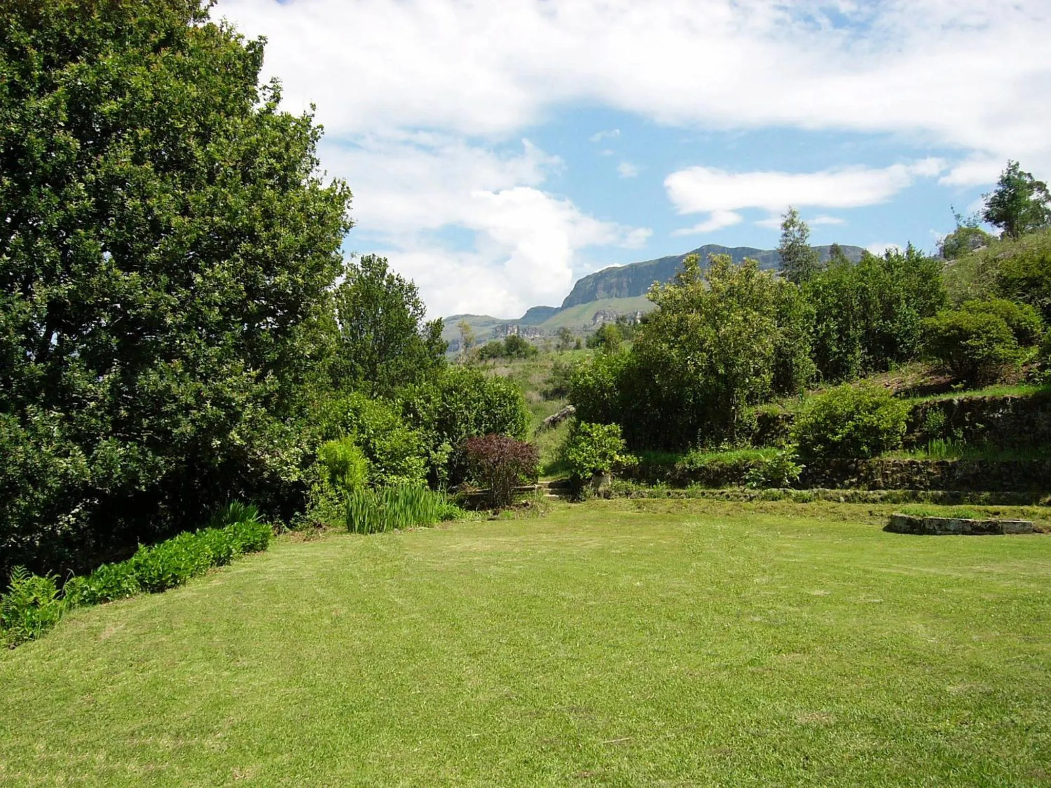Garden view in Mkomazana Mountain Cottages