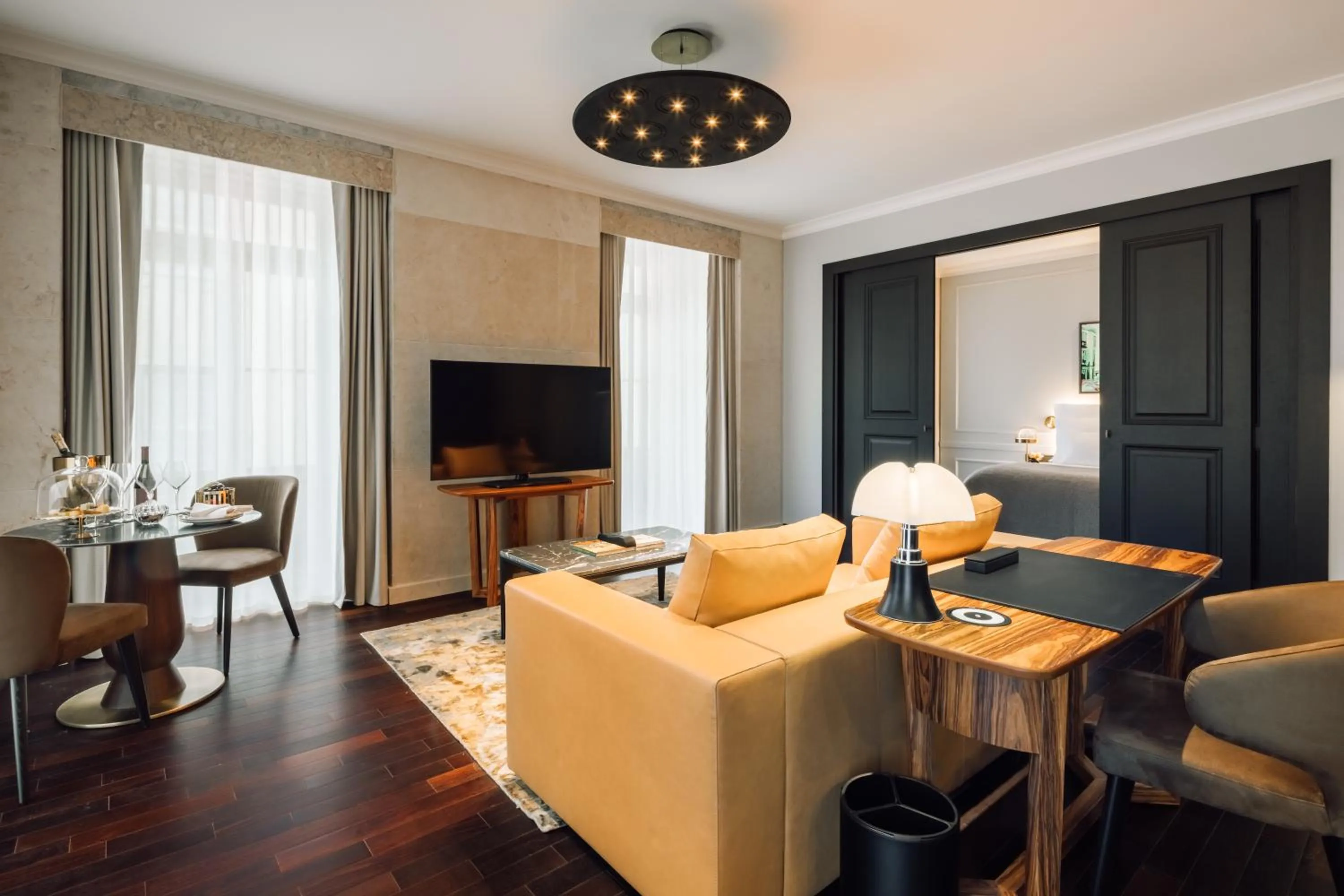 Seating area in MYTHIC SANA Downtown Suites