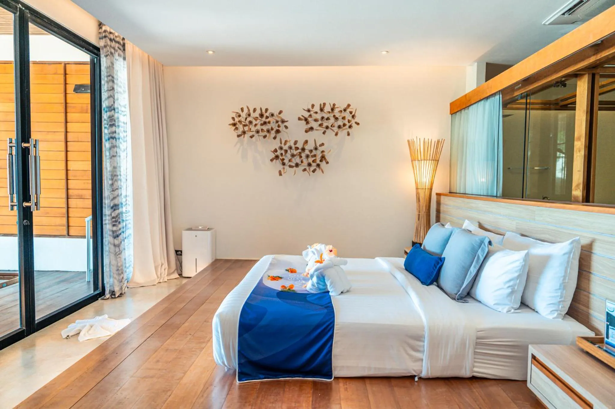 Bed in Sichon Cabana Beach Resort