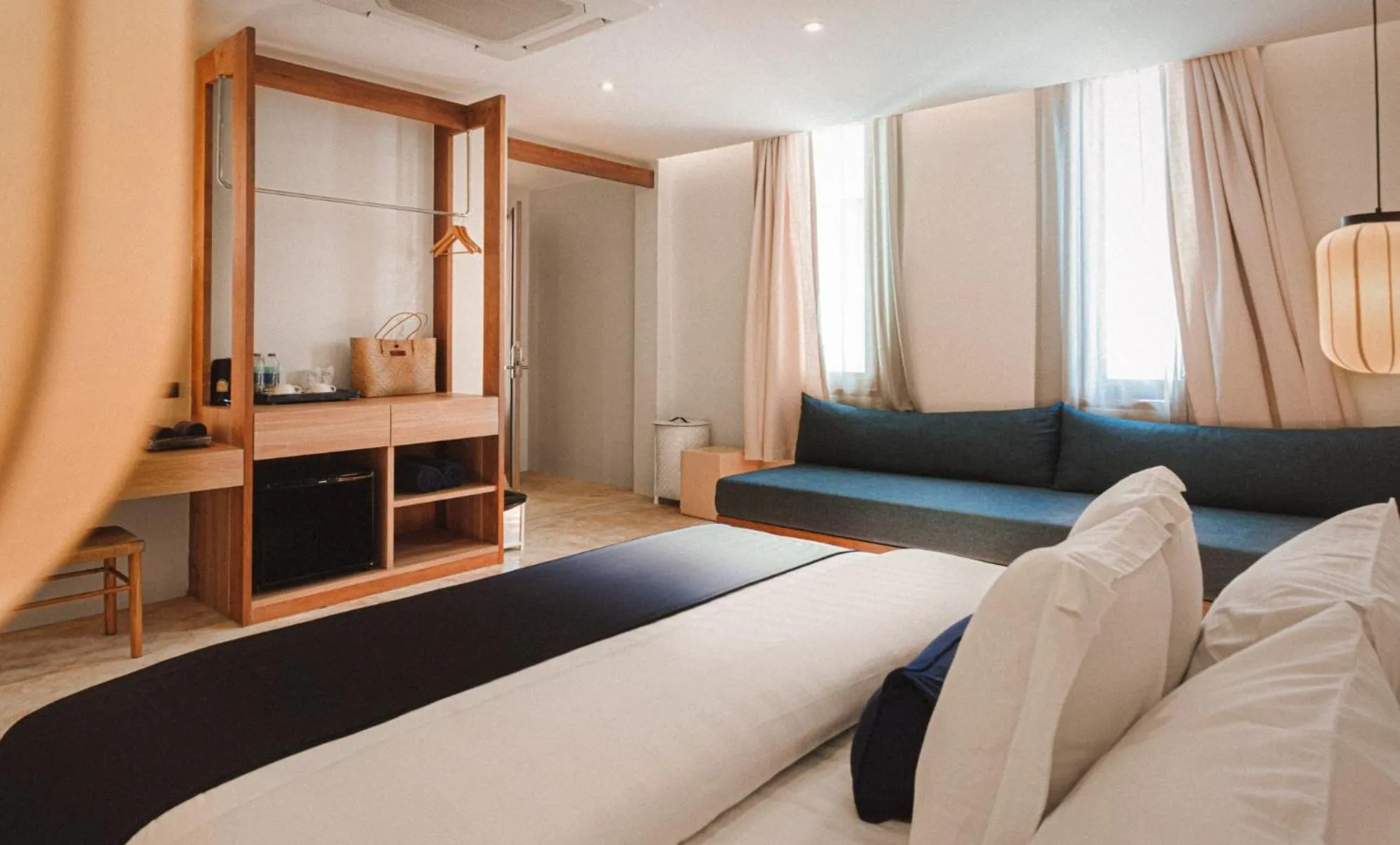 Bed in Sichon Cabana Beach Resort