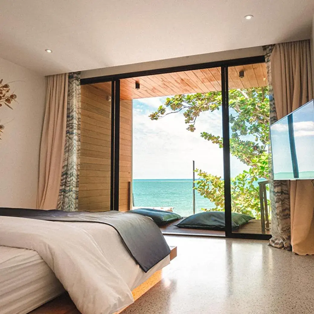 Bed in Sichon Cabana Beach Resort Bed in Sichon Cabana Beach Resort