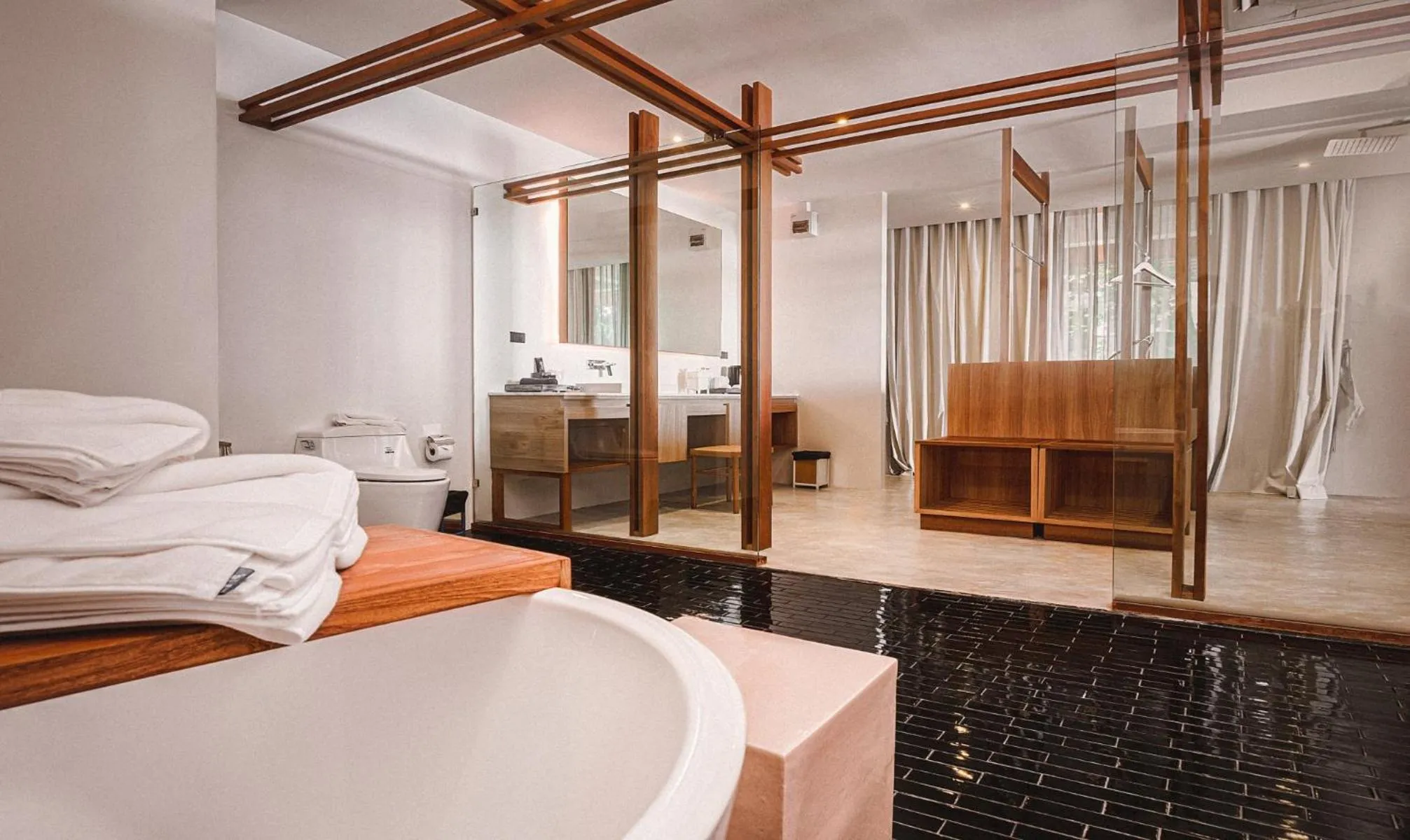 Bed in Sichon Cabana Beach Resort