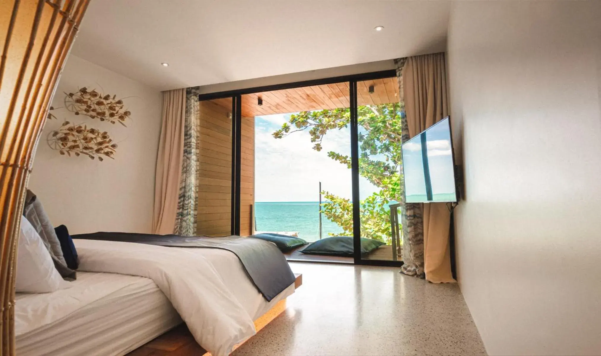 Bed in Sichon Cabana Beach Resort Bed in Sichon Cabana Beach Resort