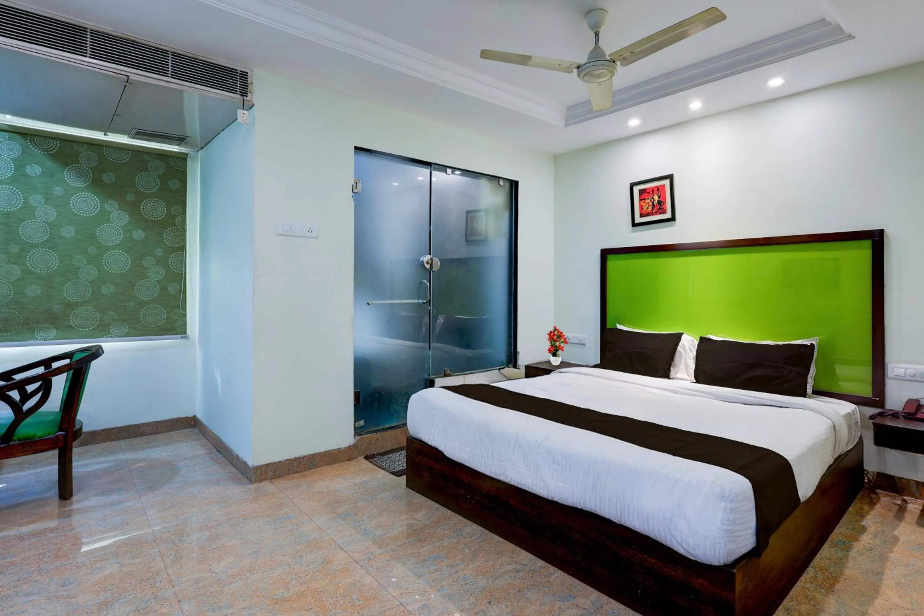 Bedroom, Bed in Townhouse Benz Circle MG Road