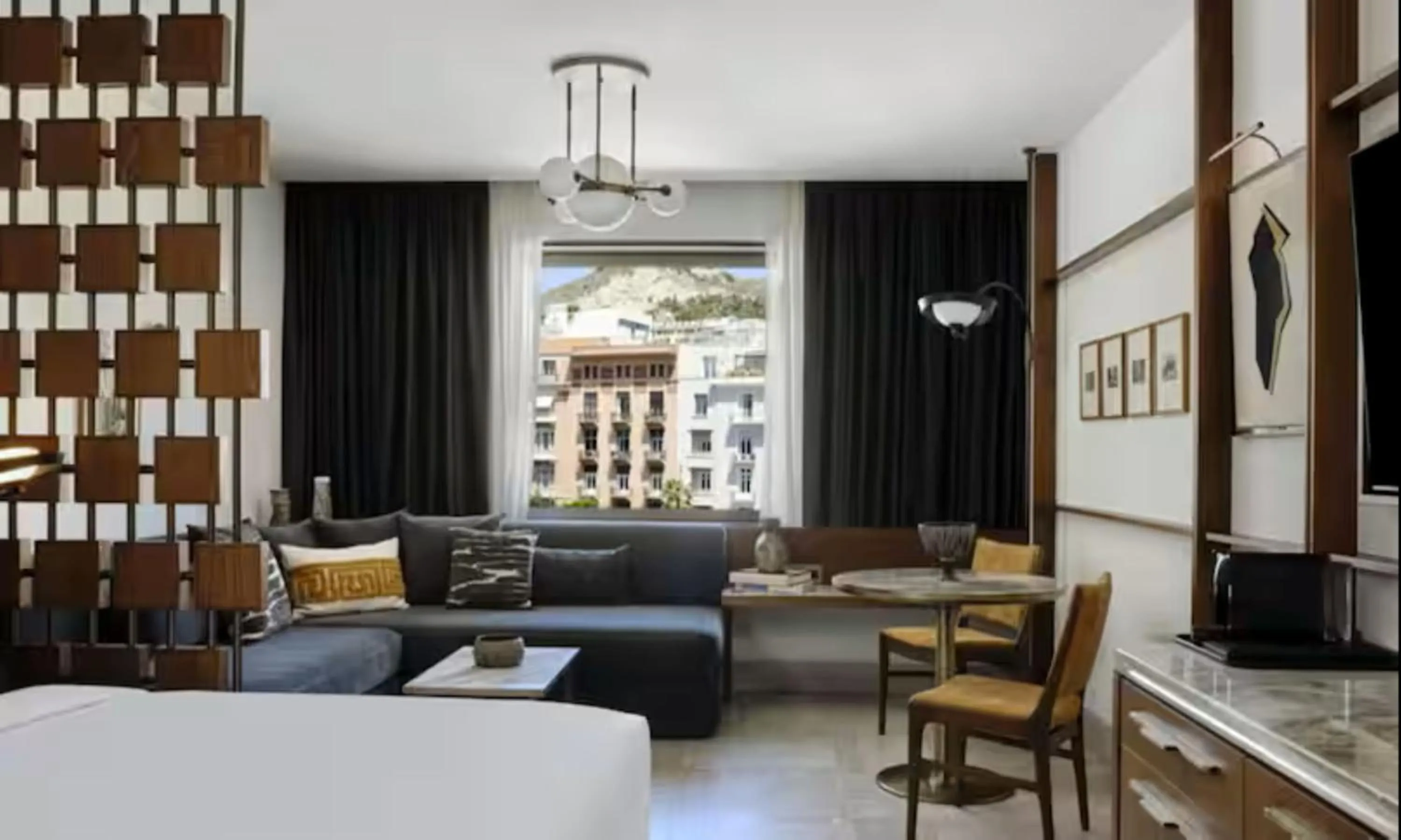 Living room, Bed in Conrad Athens The Ilisian