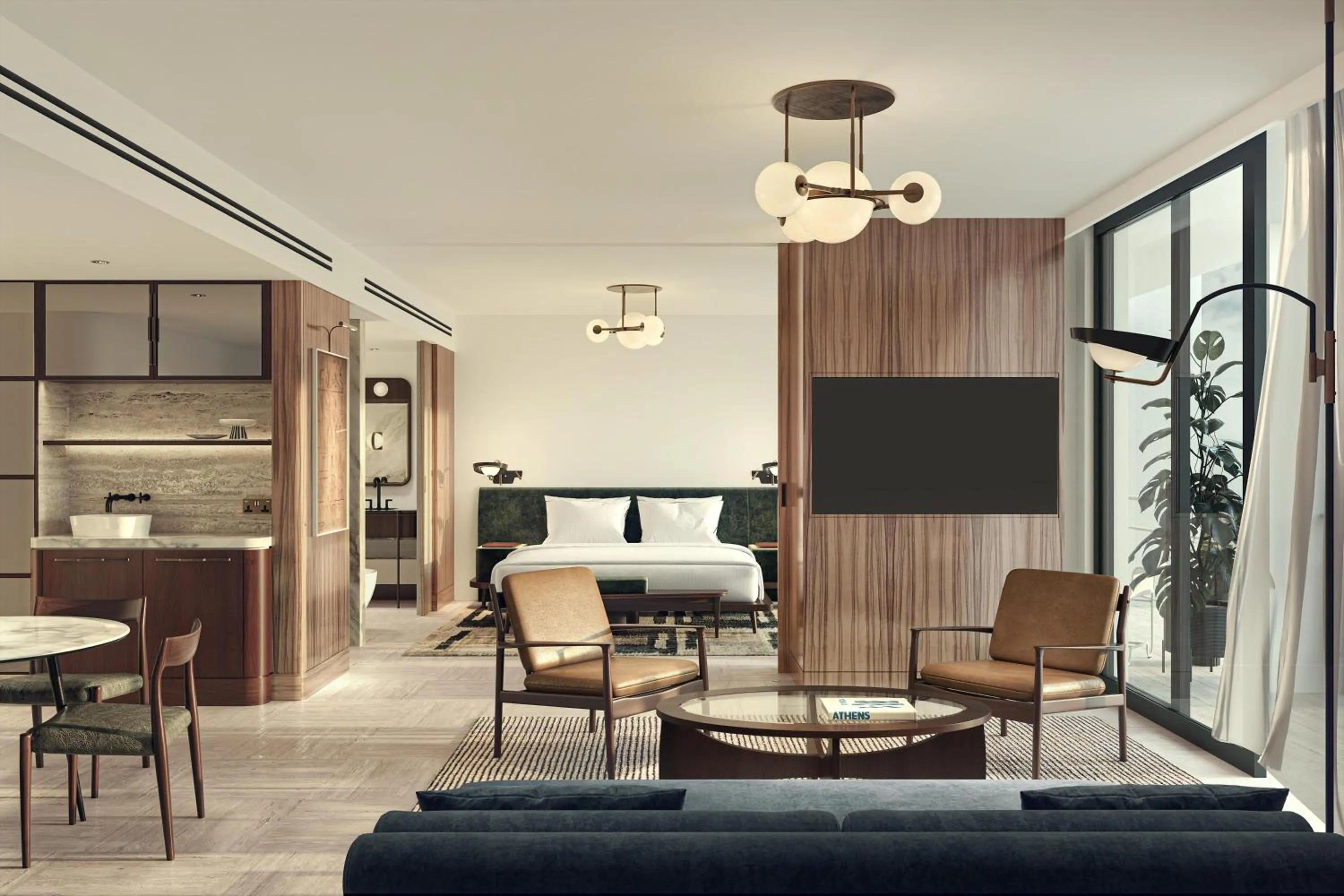 Living room in Conrad Athens The Ilisian