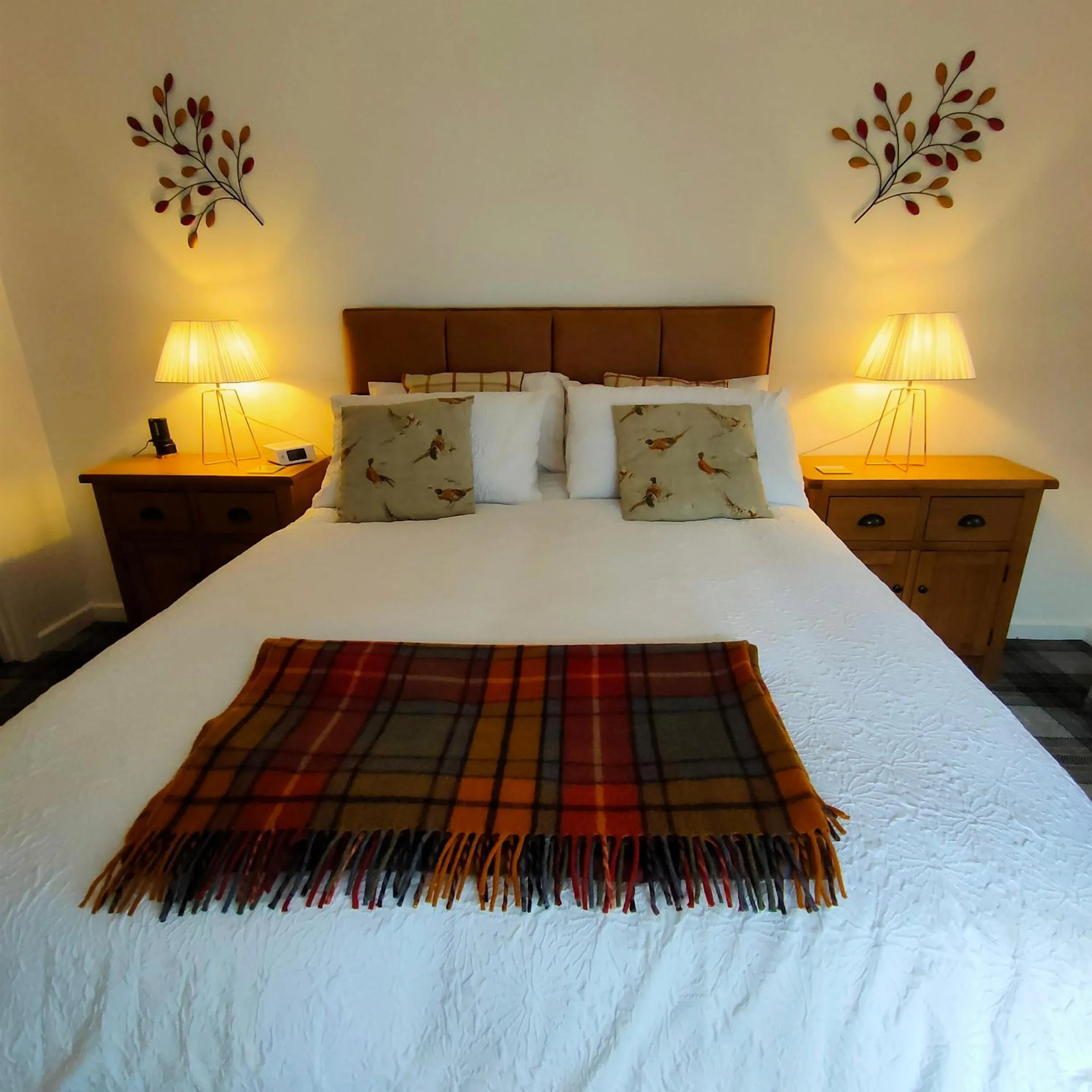 Bedroom, Bed in The Old Smiddy Cottage and Apartment