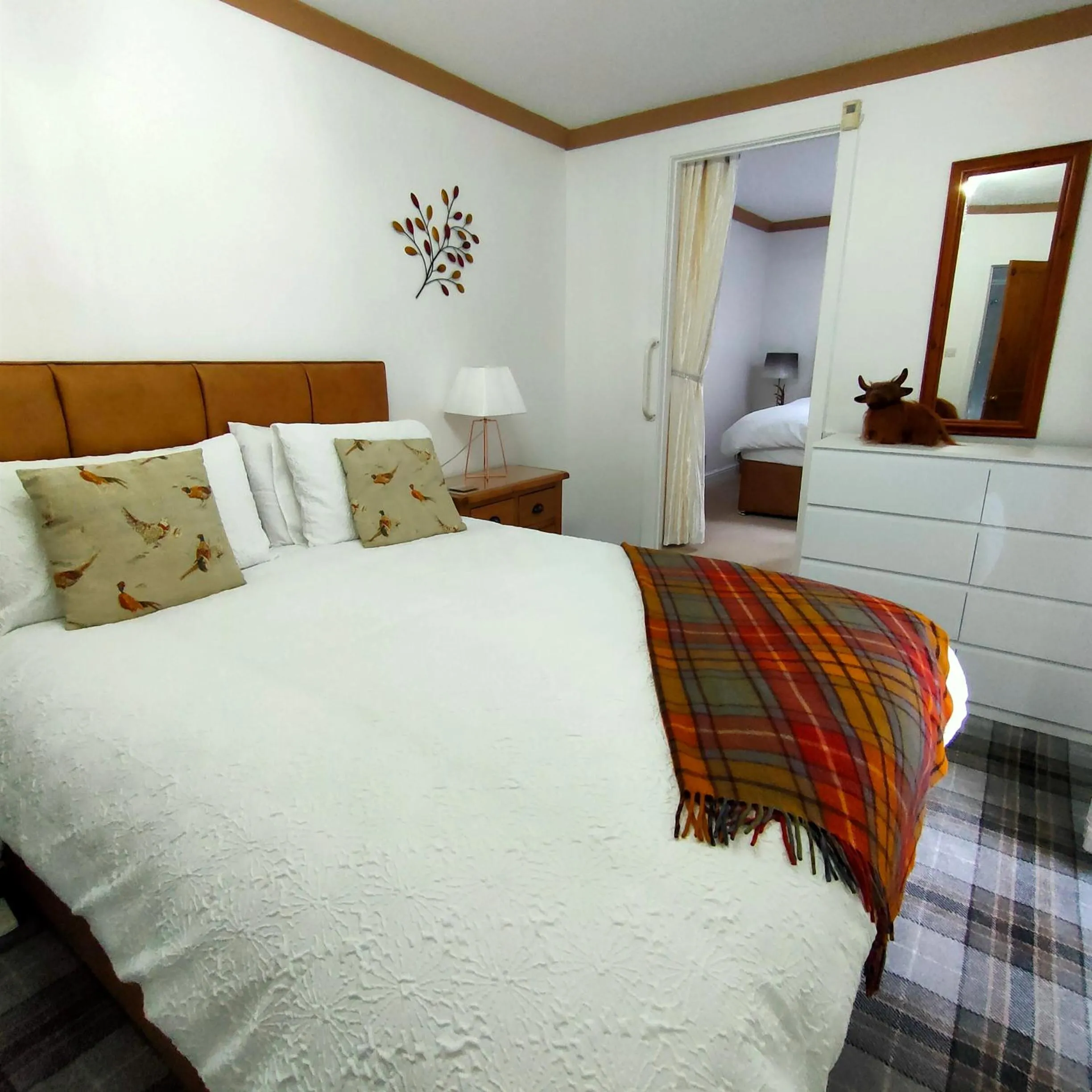 Bedroom, Bed in The Old Smiddy Cottage and Apartment