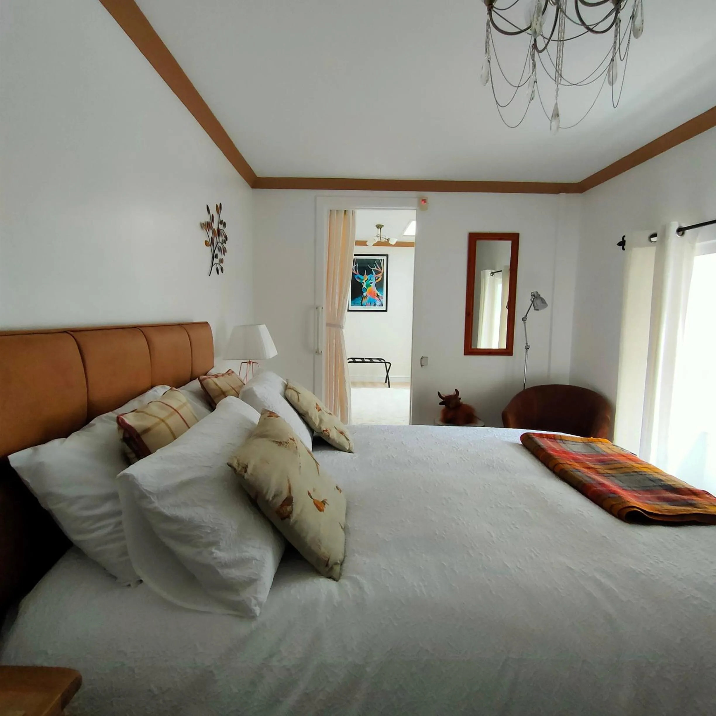 Bedroom, Bed in The Old Smiddy Cottage and Apartment