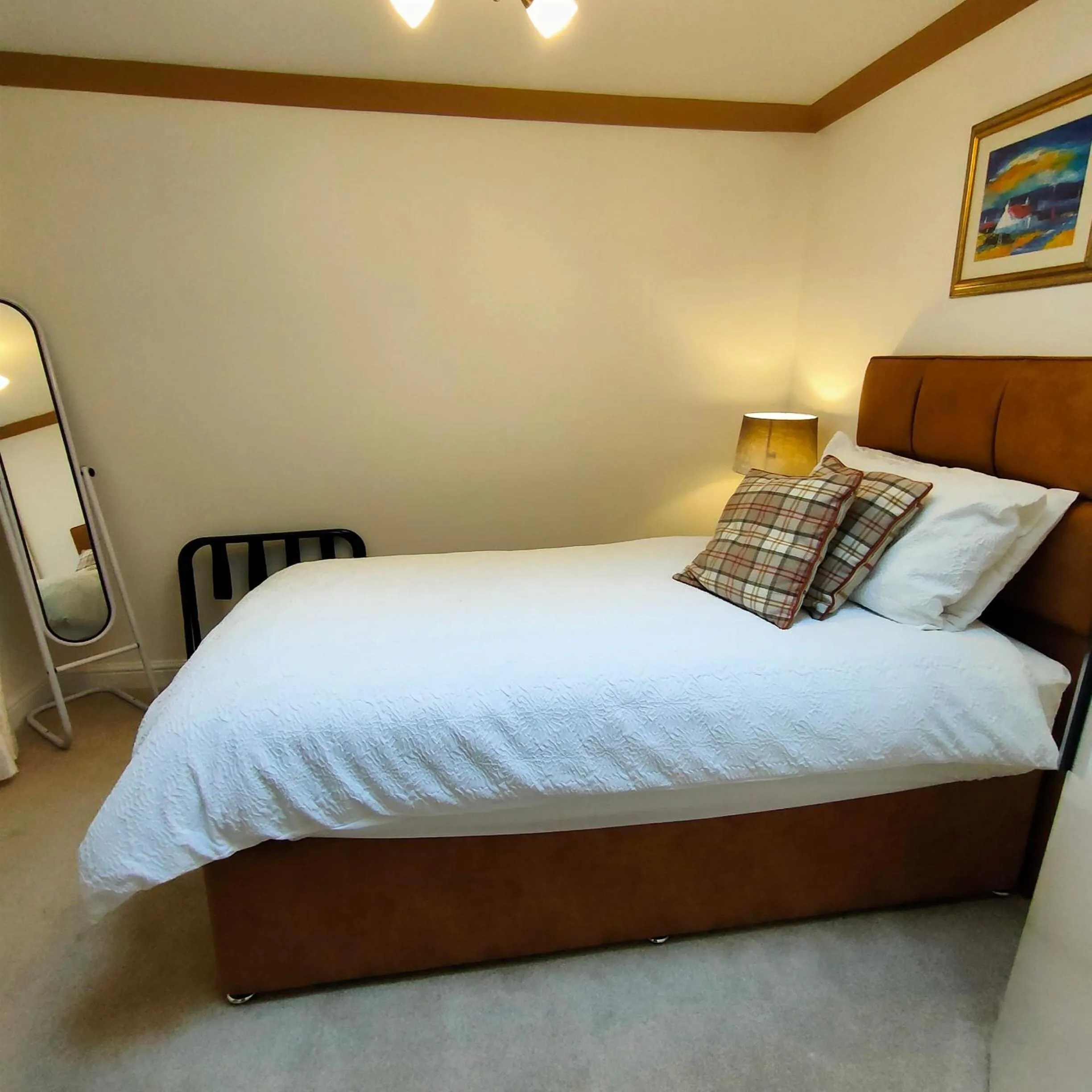 Bedroom, Bed in The Old Smiddy Cottage and Apartment