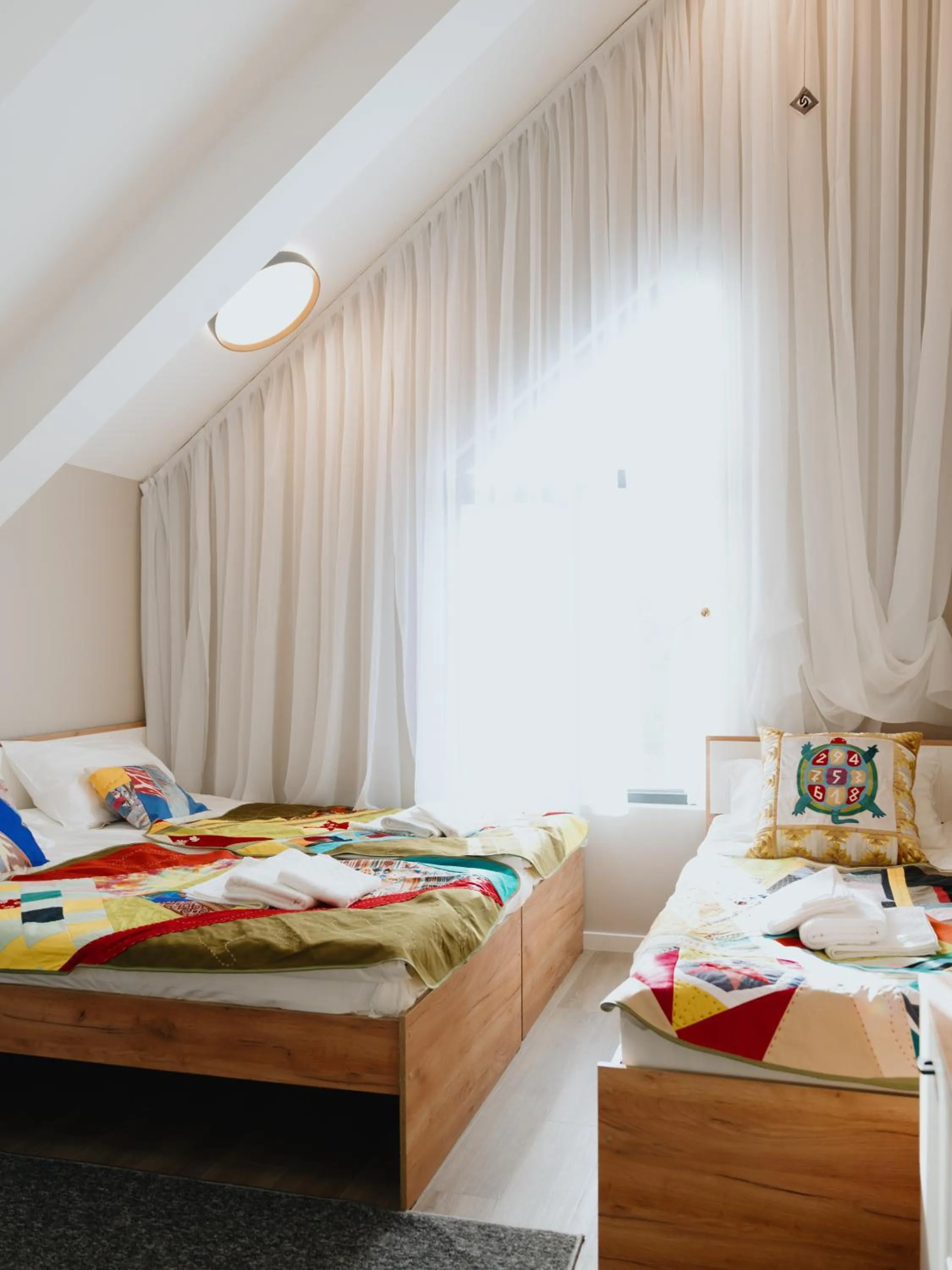 Bed in Skeramos Boutique Art Hotel