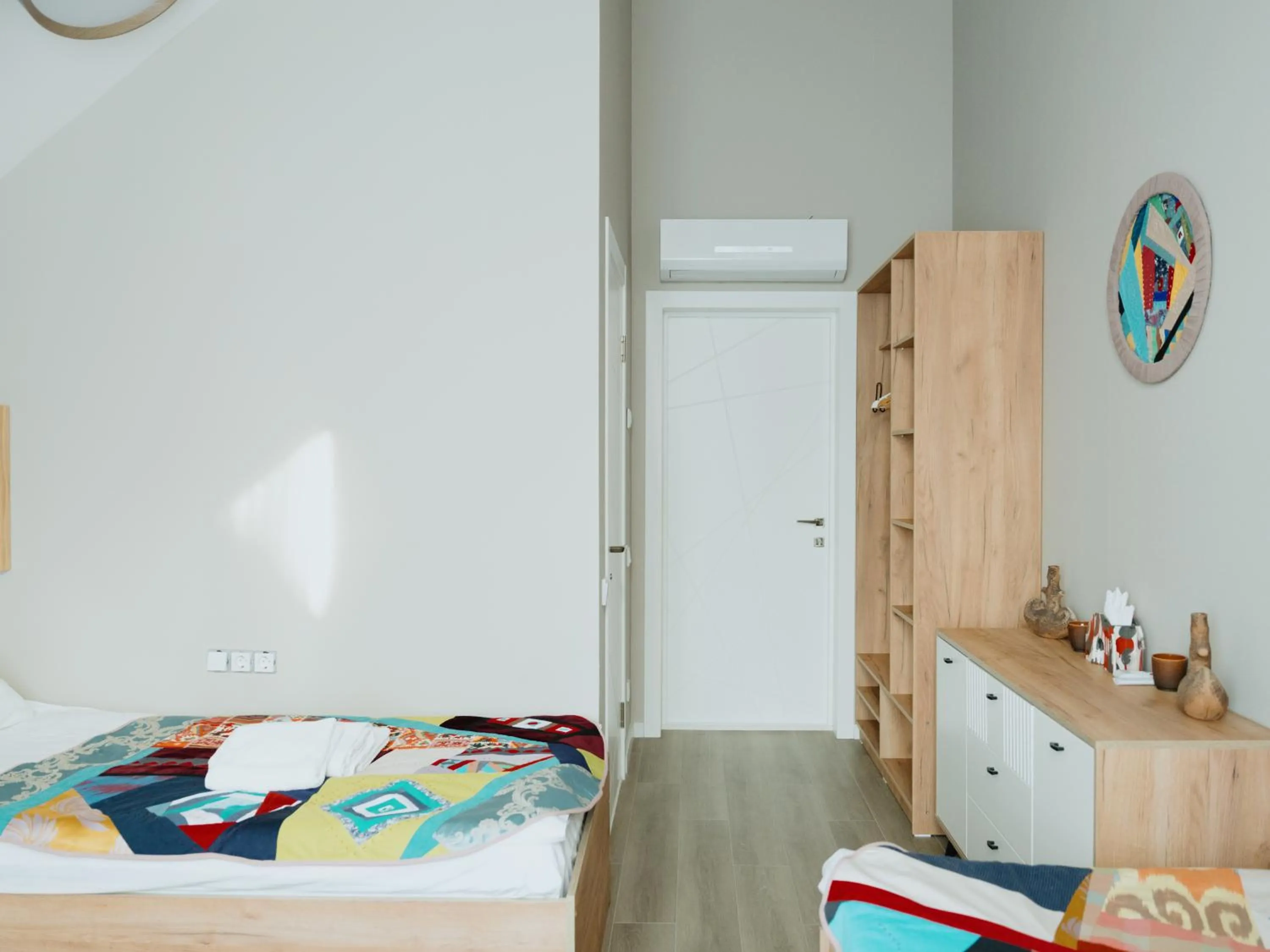 Bed in Skeramos Boutique Art Hotel