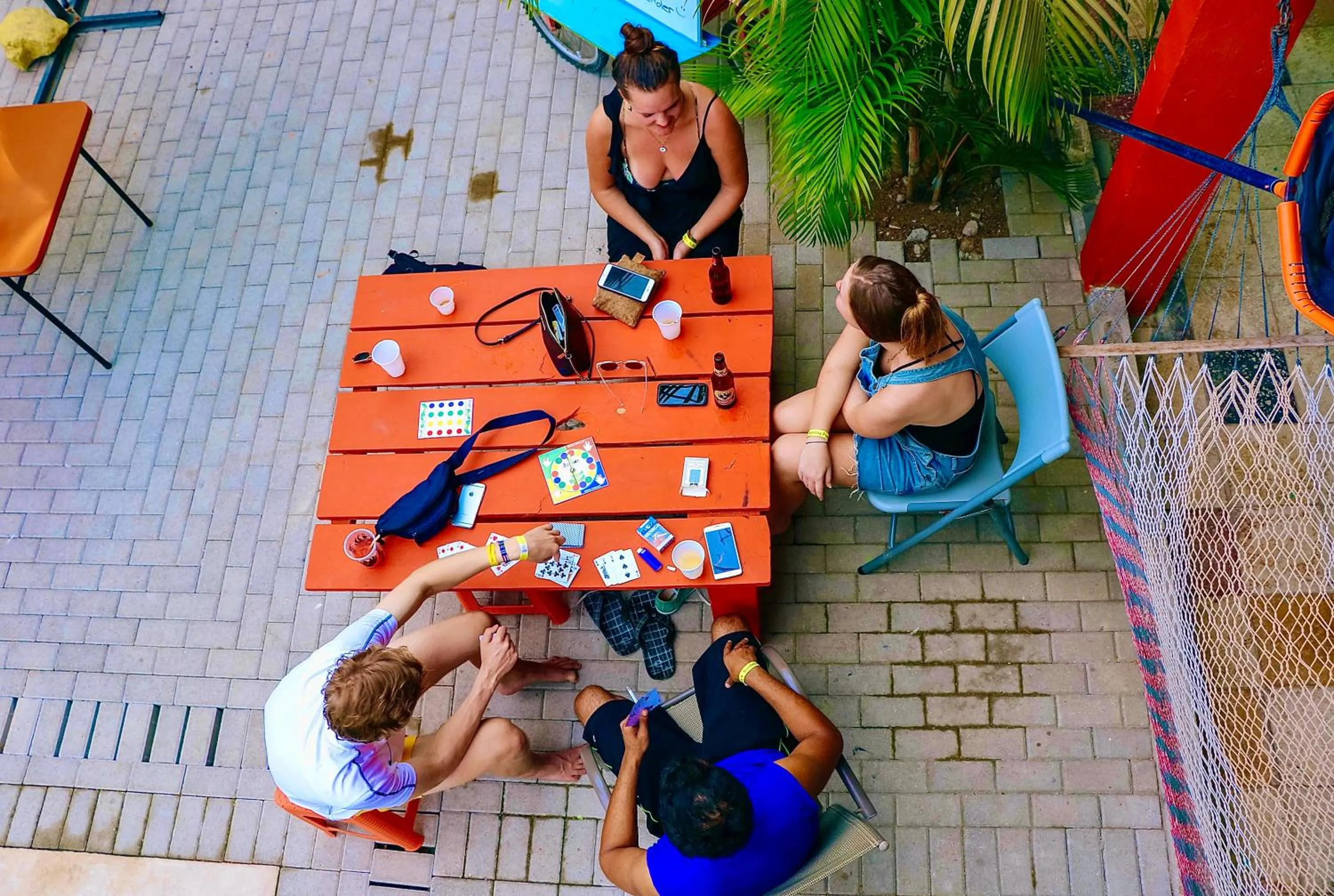 People in Blue Iguana