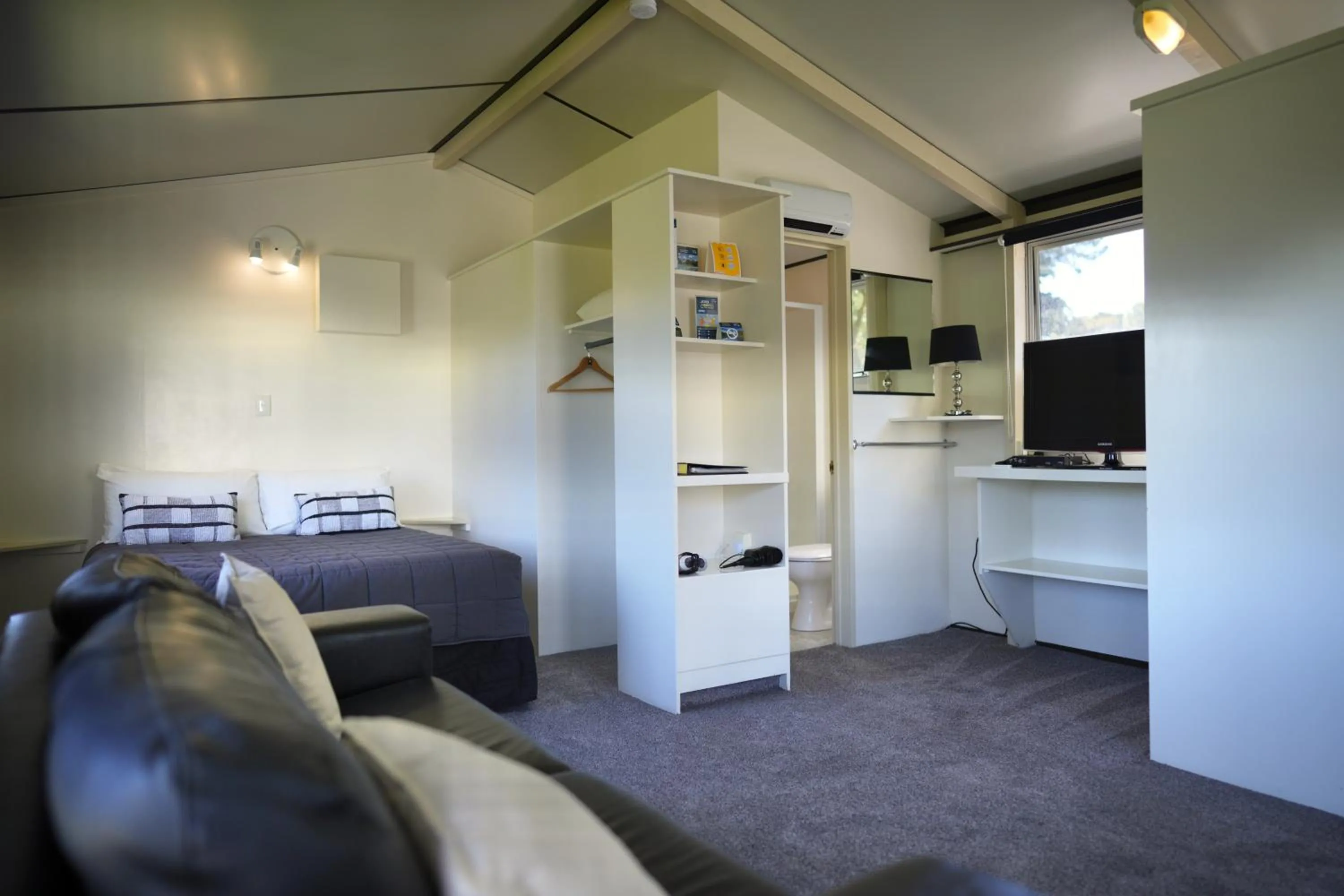 Seating area in Akaroa Top 10 Holiday Park