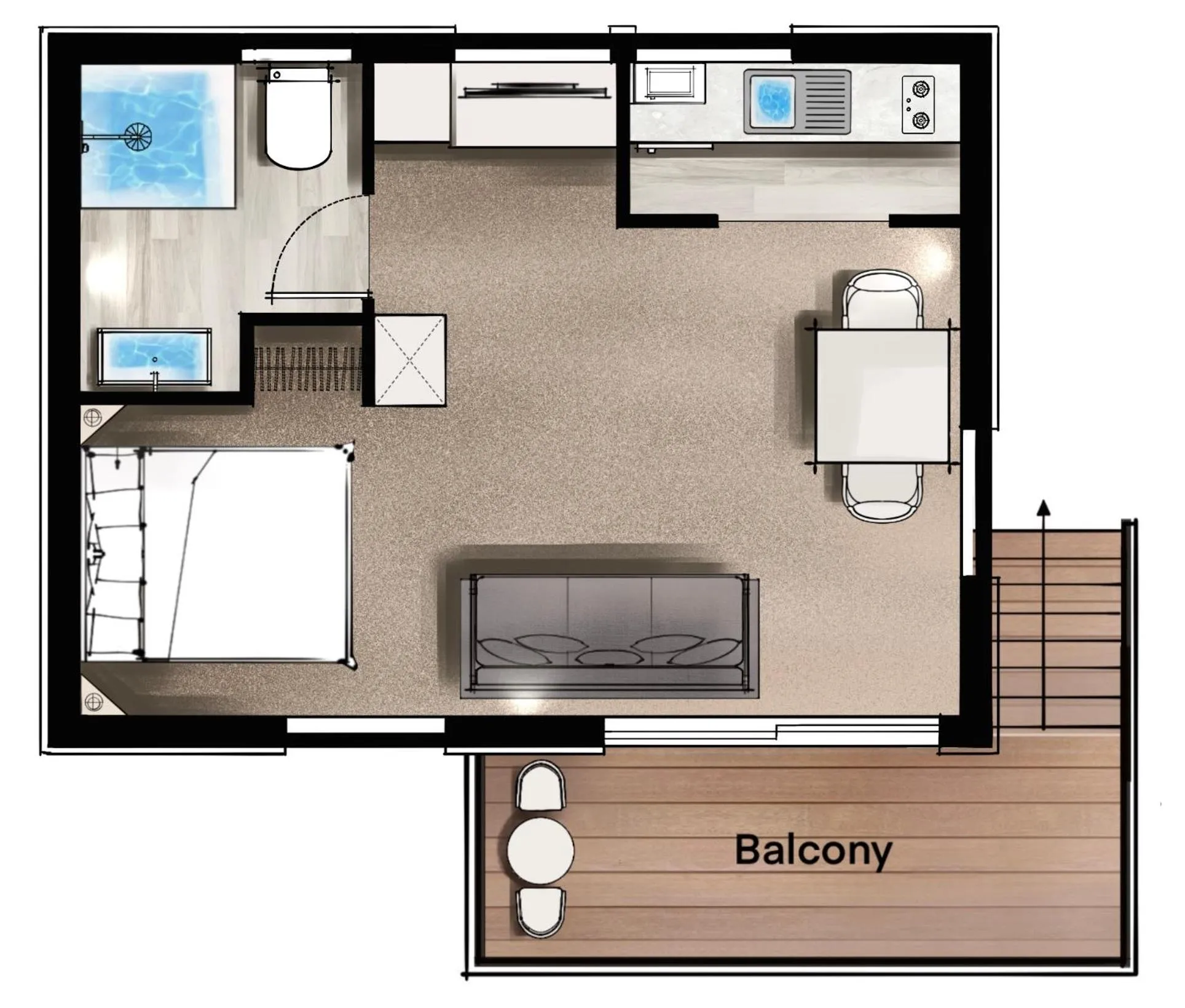 Floor plan in Akaroa Top 10 Holiday Park