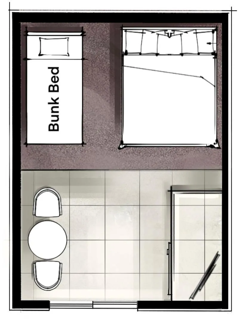 Floor plan in Akaroa Top 10 Holiday Park