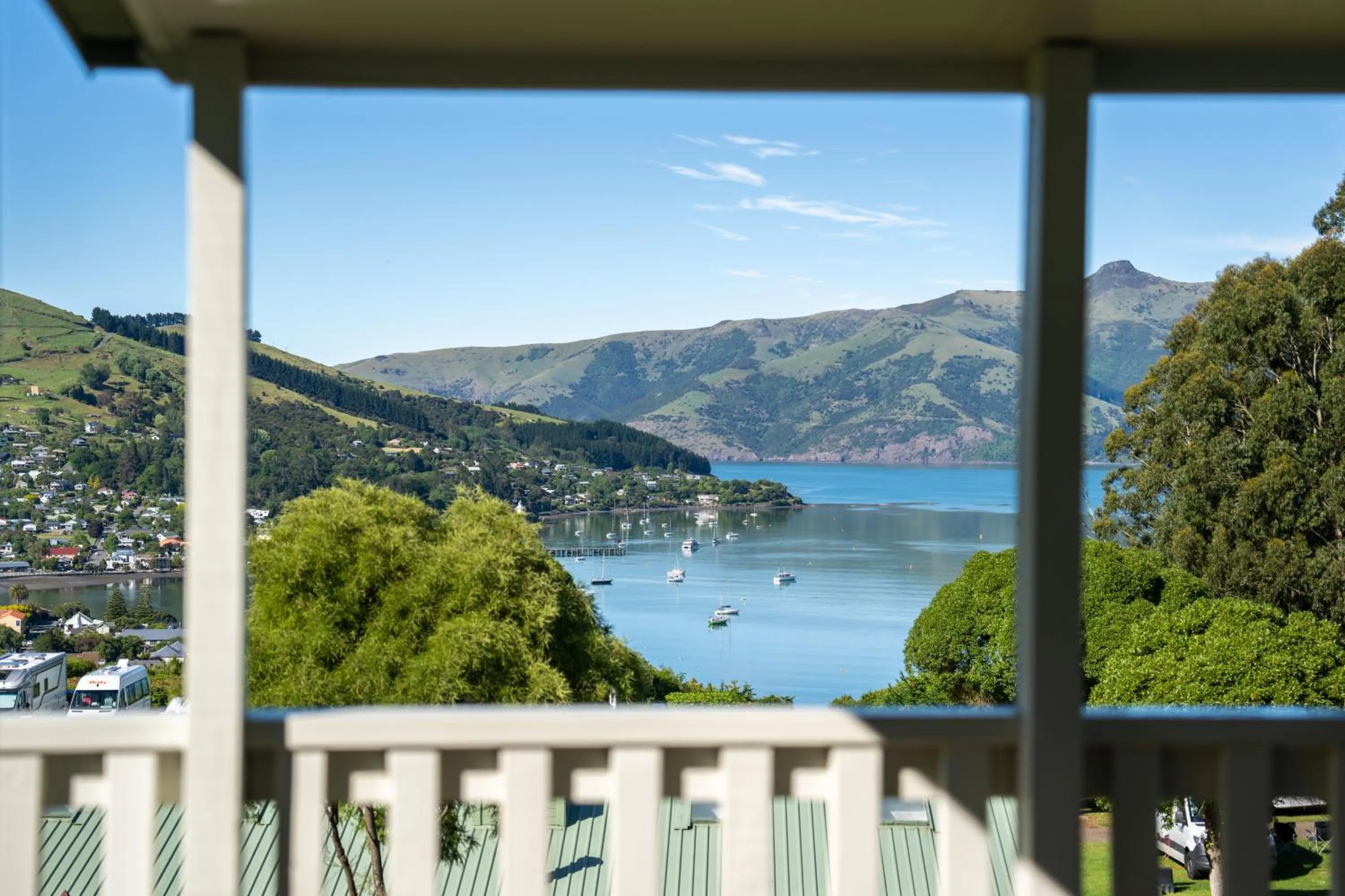 View (from property/room) in Akaroa Top 10 Holiday Park