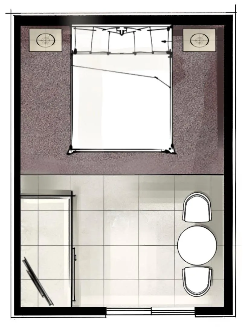 Floor plan in Akaroa Top 10 Holiday Park