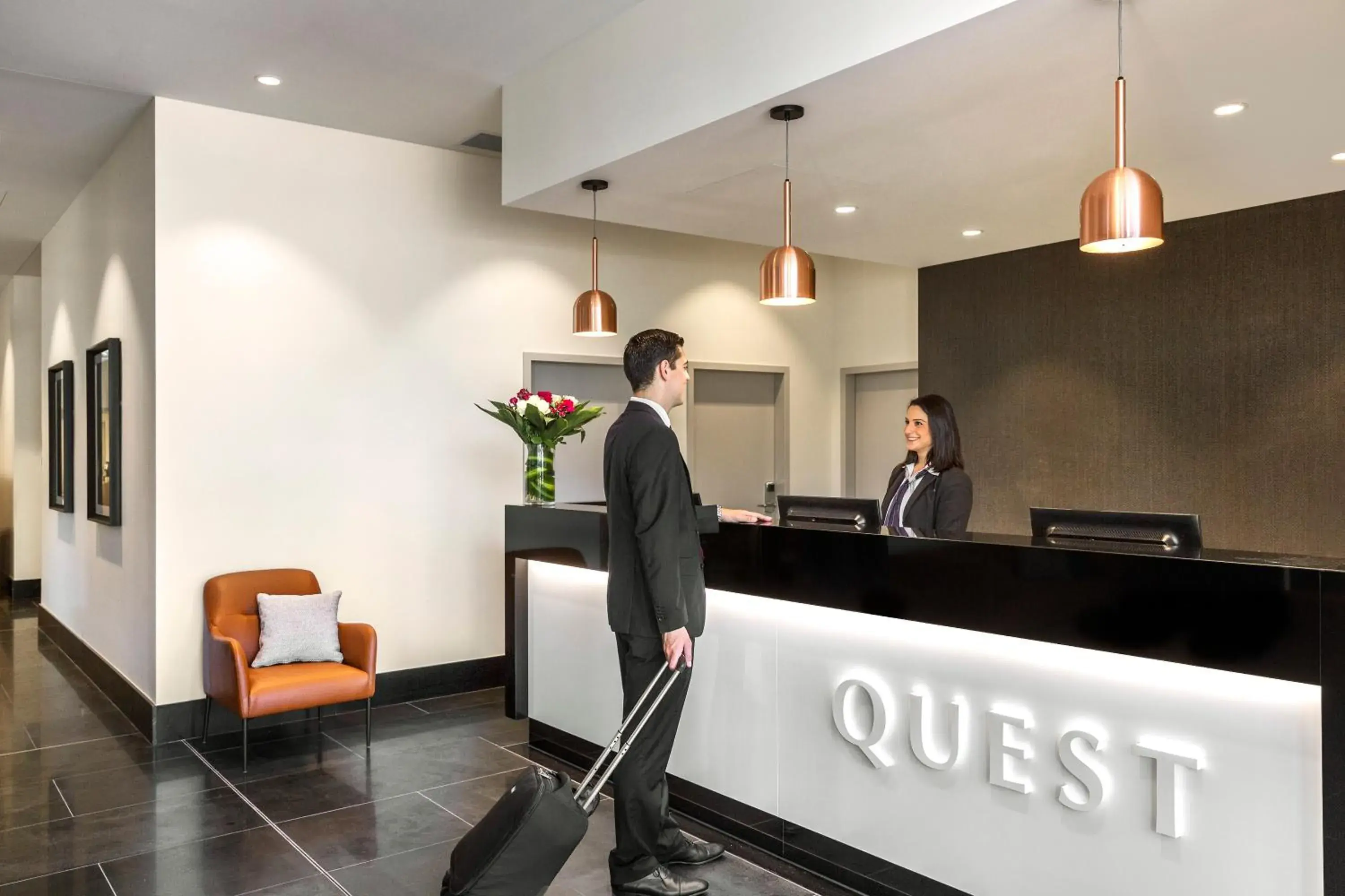 Lobby or reception in Quest Chatswood Lobby or reception in Quest Chatswood