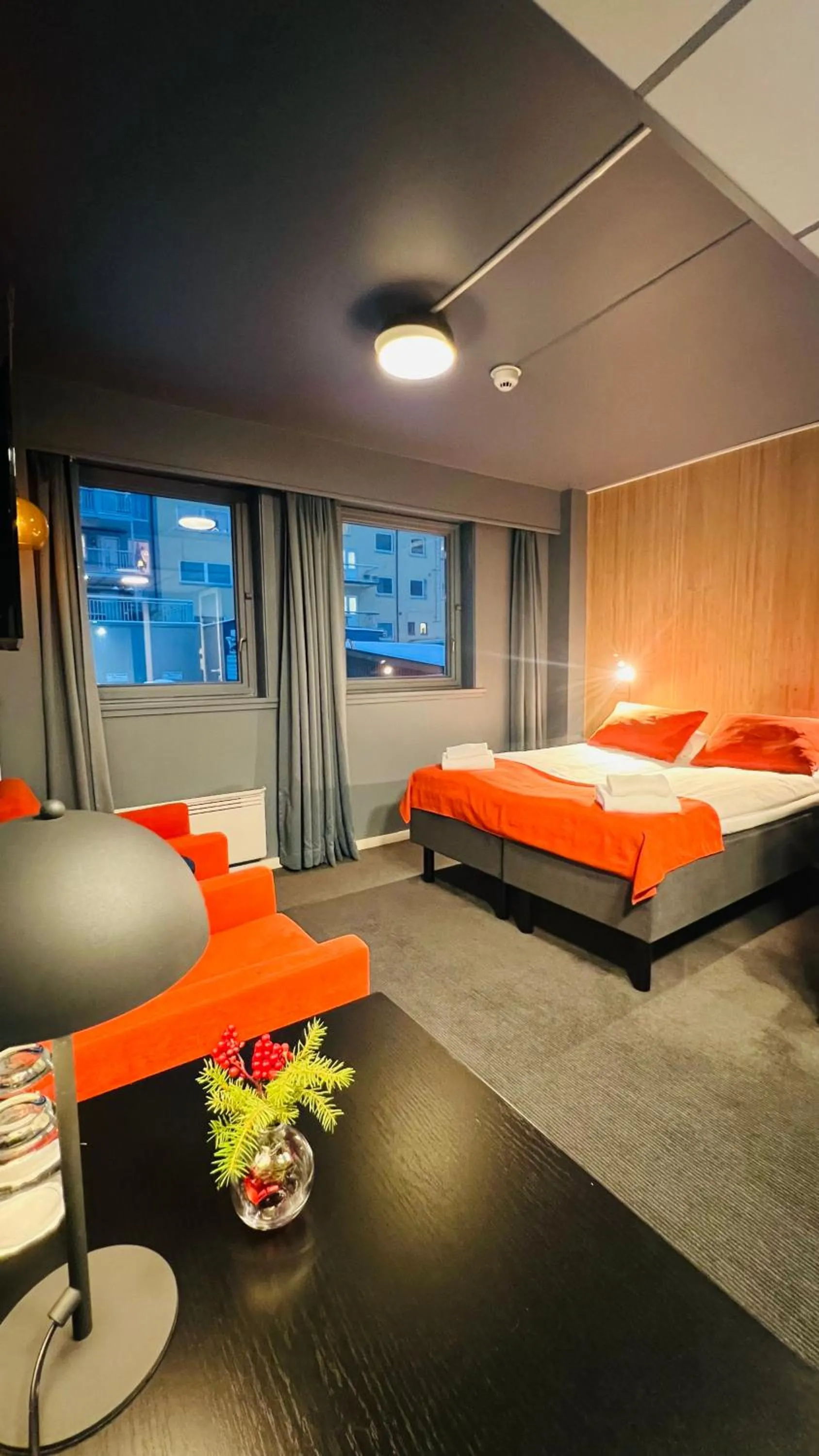 Bed in Narvik Hotel Wivel