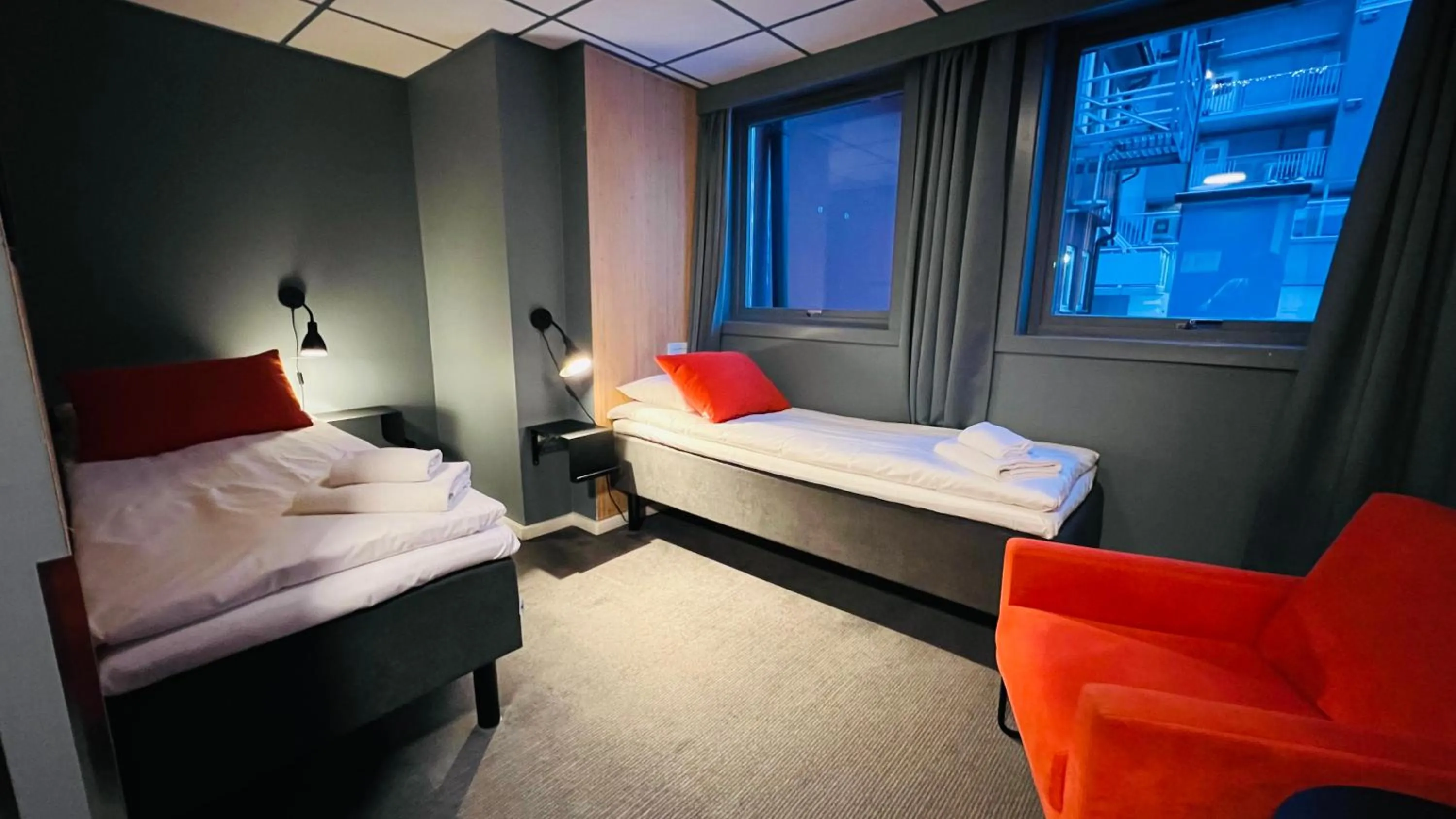 Bed in Narvik Hotel Wivel