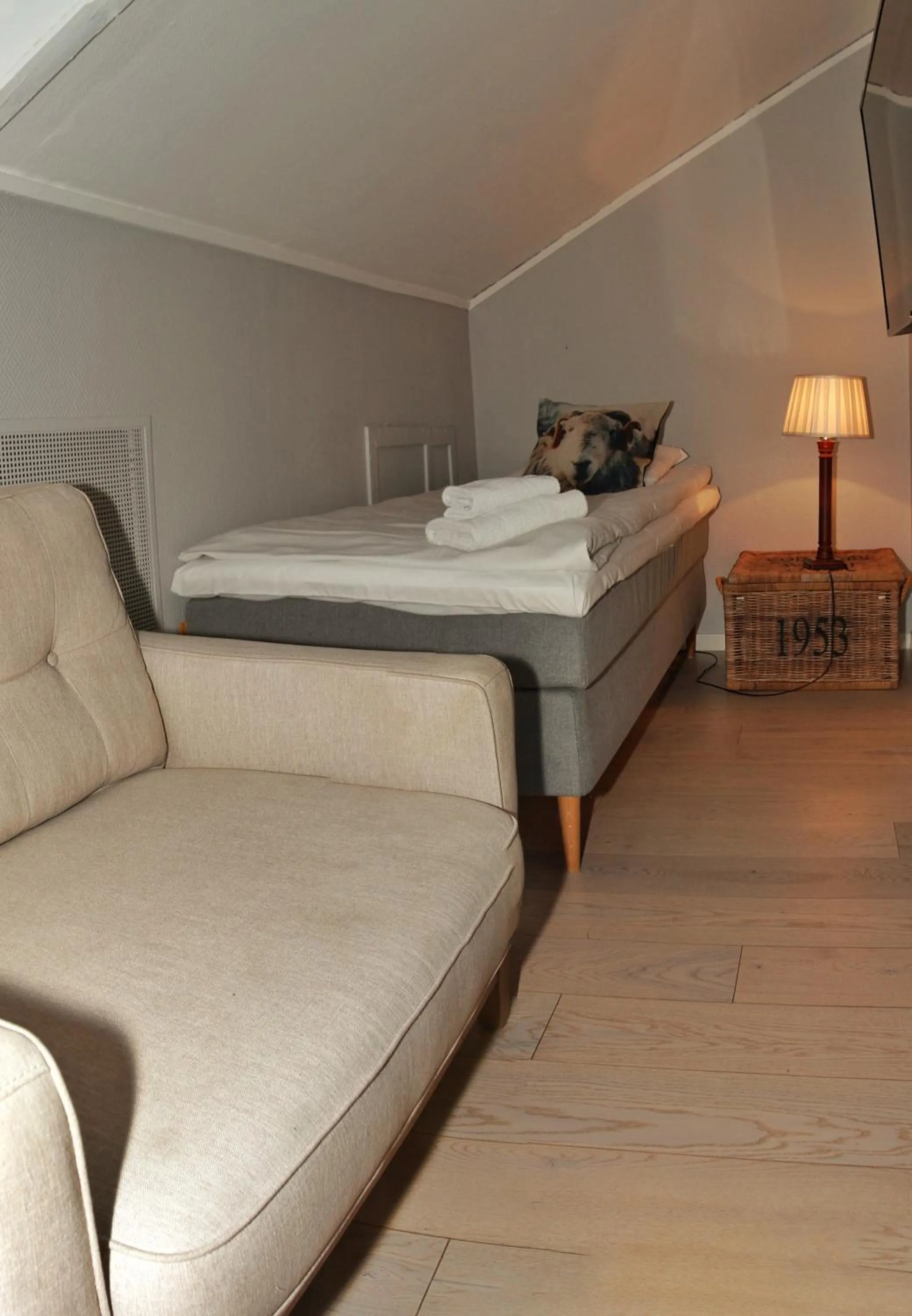 Bed in Narvik Hotel Wivel