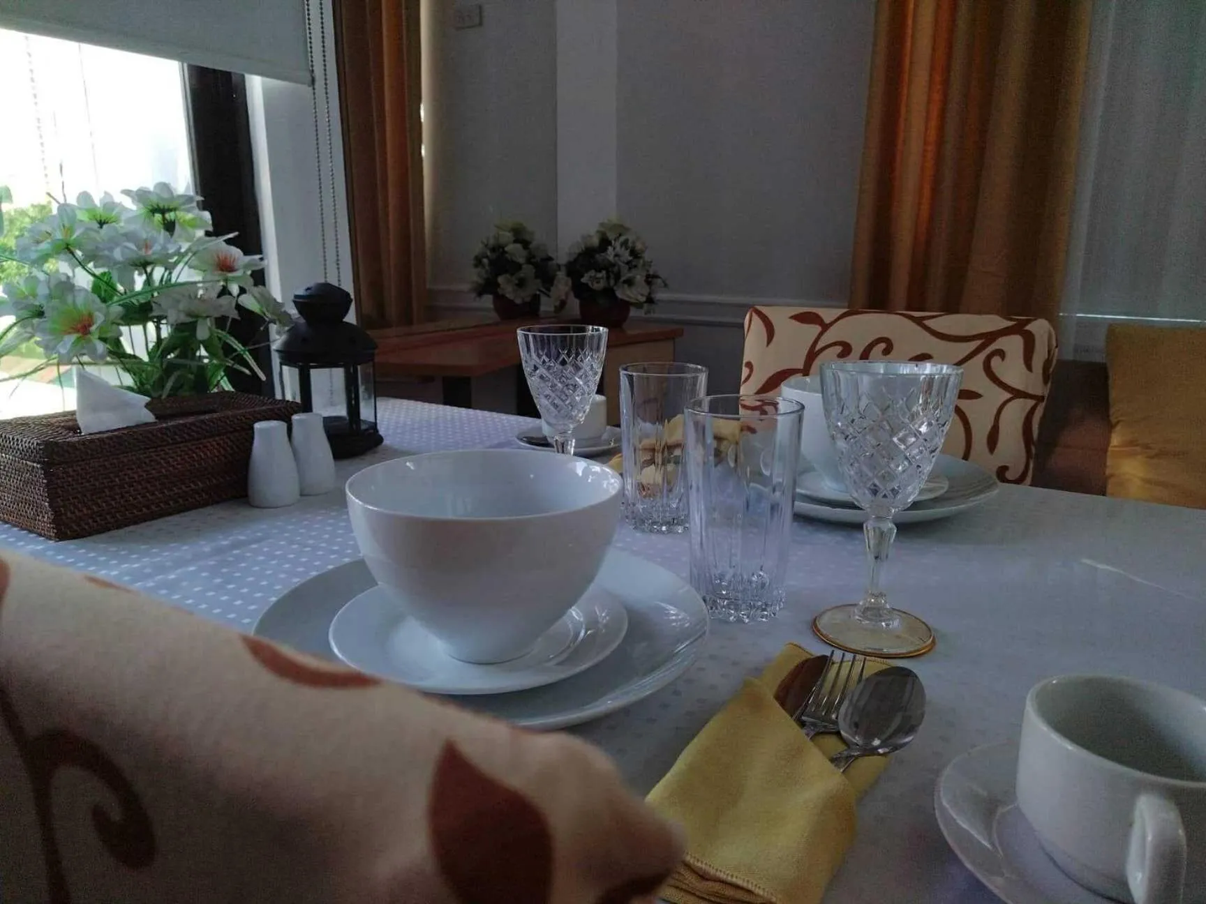 Dining area in Makati Riverside Inn