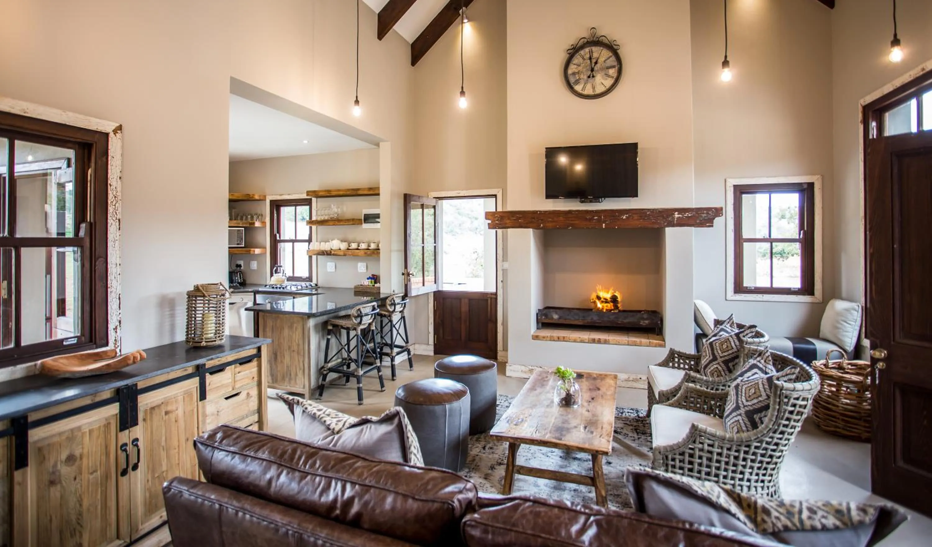 Living room in Botlierskop Bush Villas