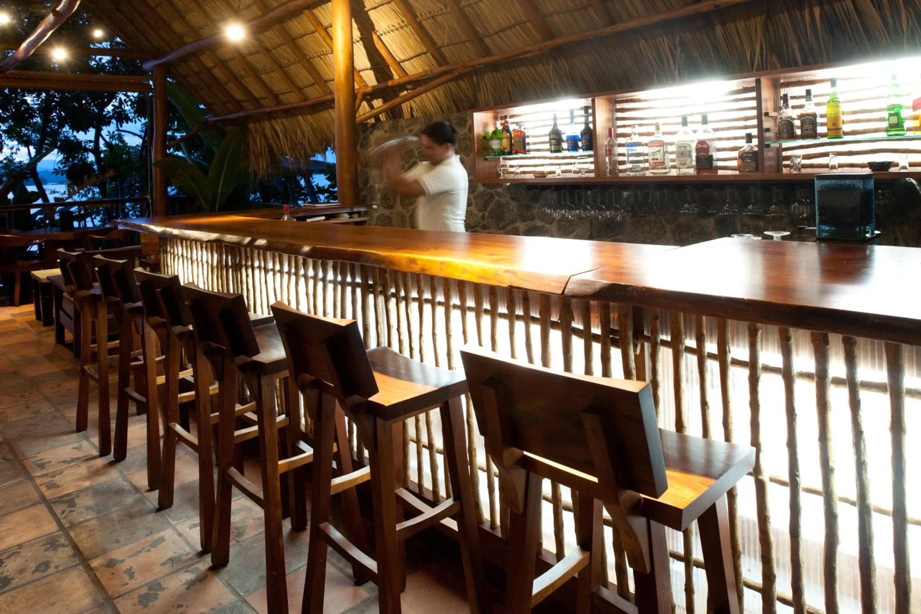 Lounge or bar in Jicaro Island Lodge Member of the Cayuga Collection