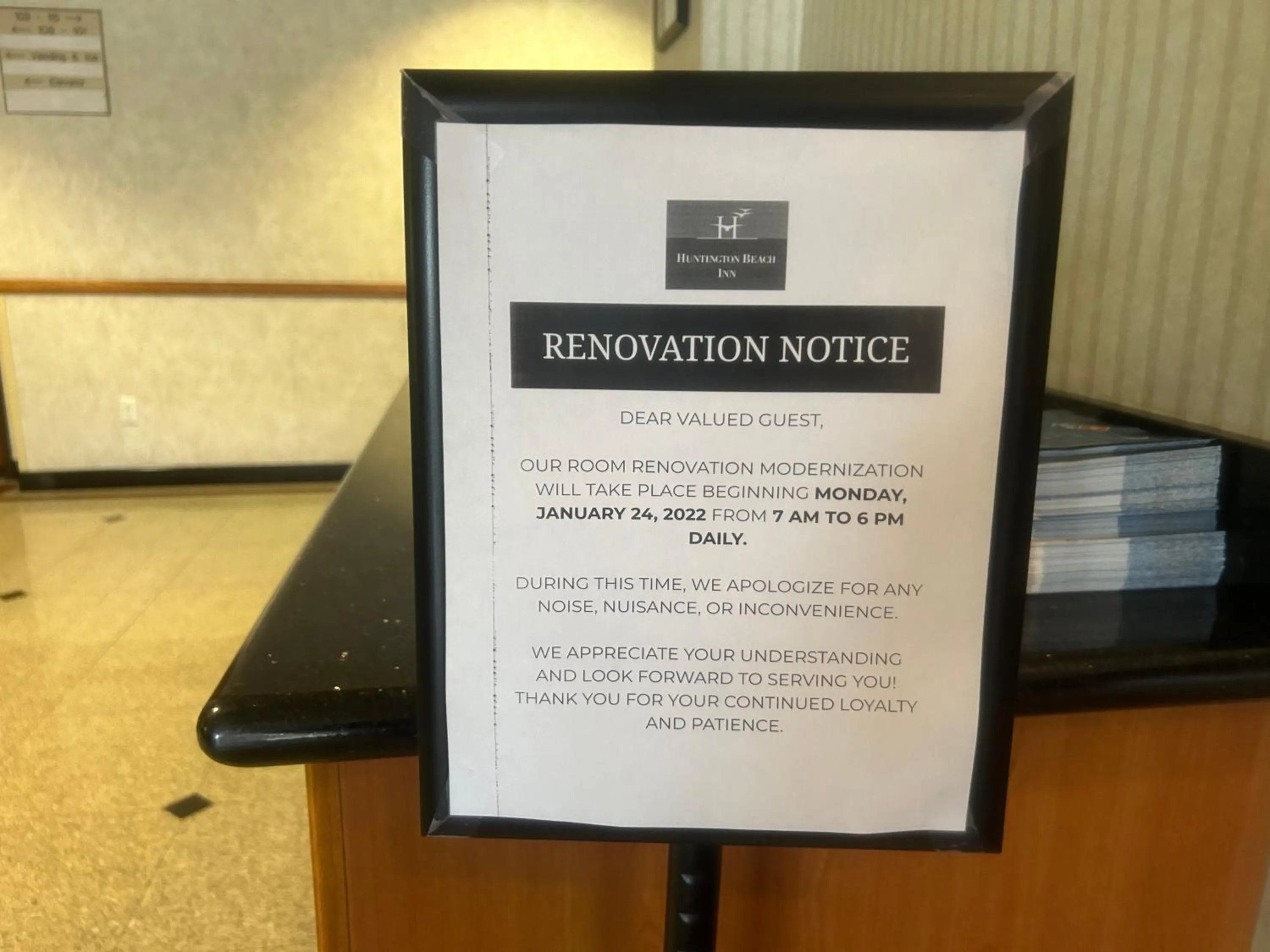 Lobby or reception in Huntington Beach Inn