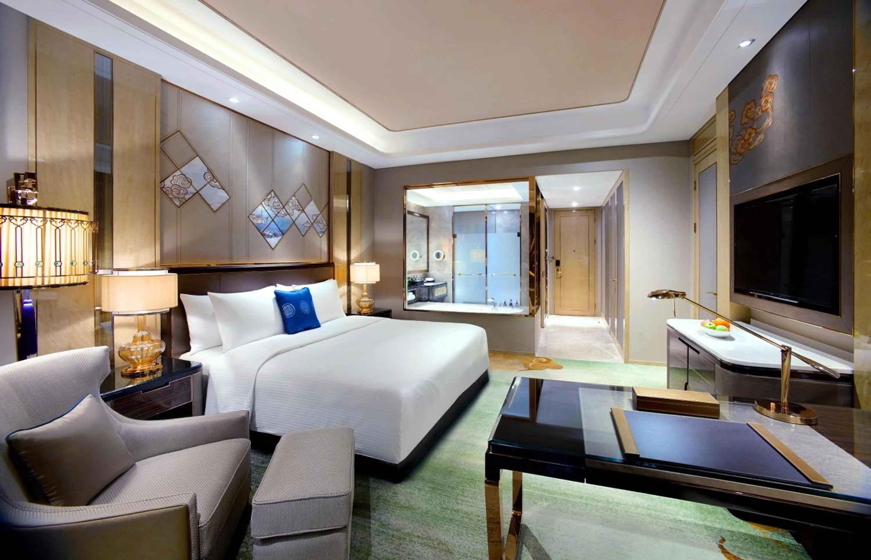 Bedroom, Bed in Wanda Vista Hohhot