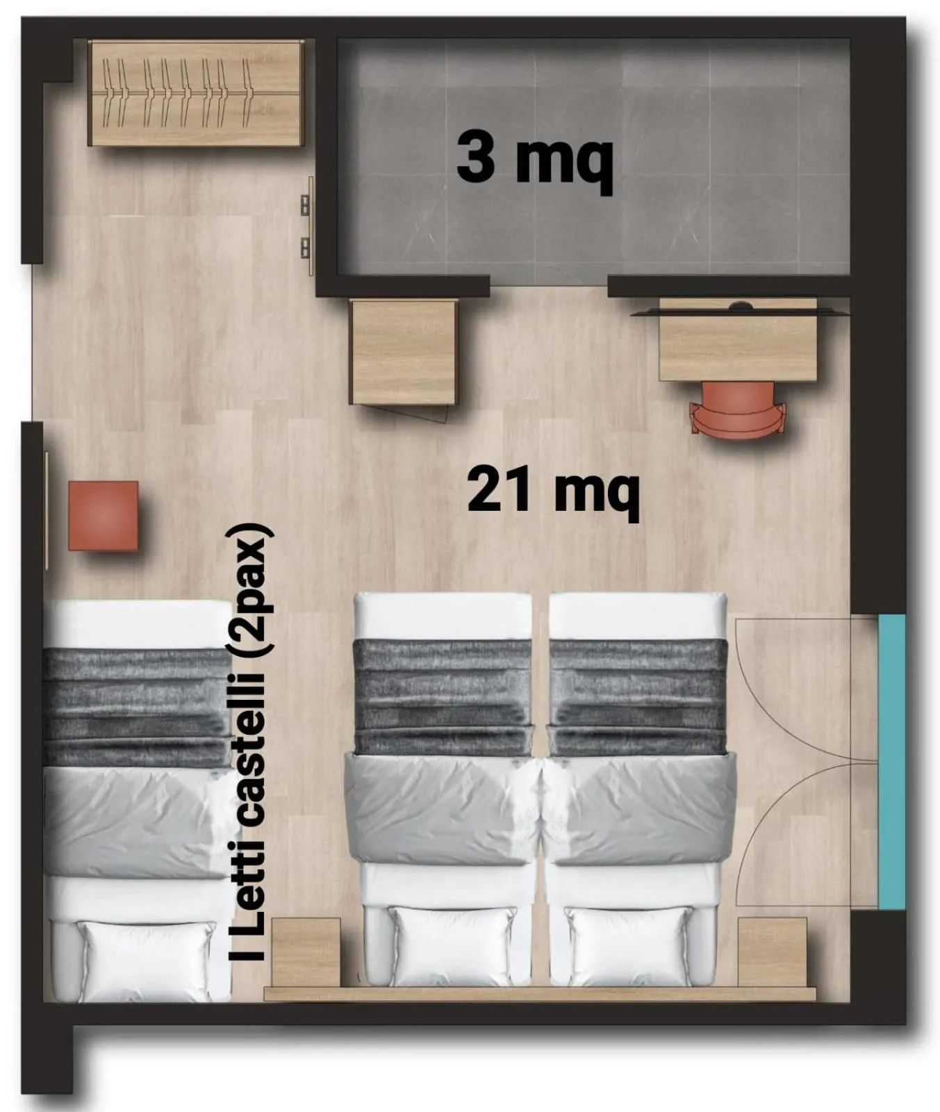 Floor plan in Hotel Roè Garda