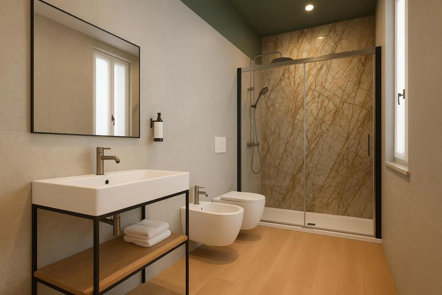 Shower in Hotel Roè Garda