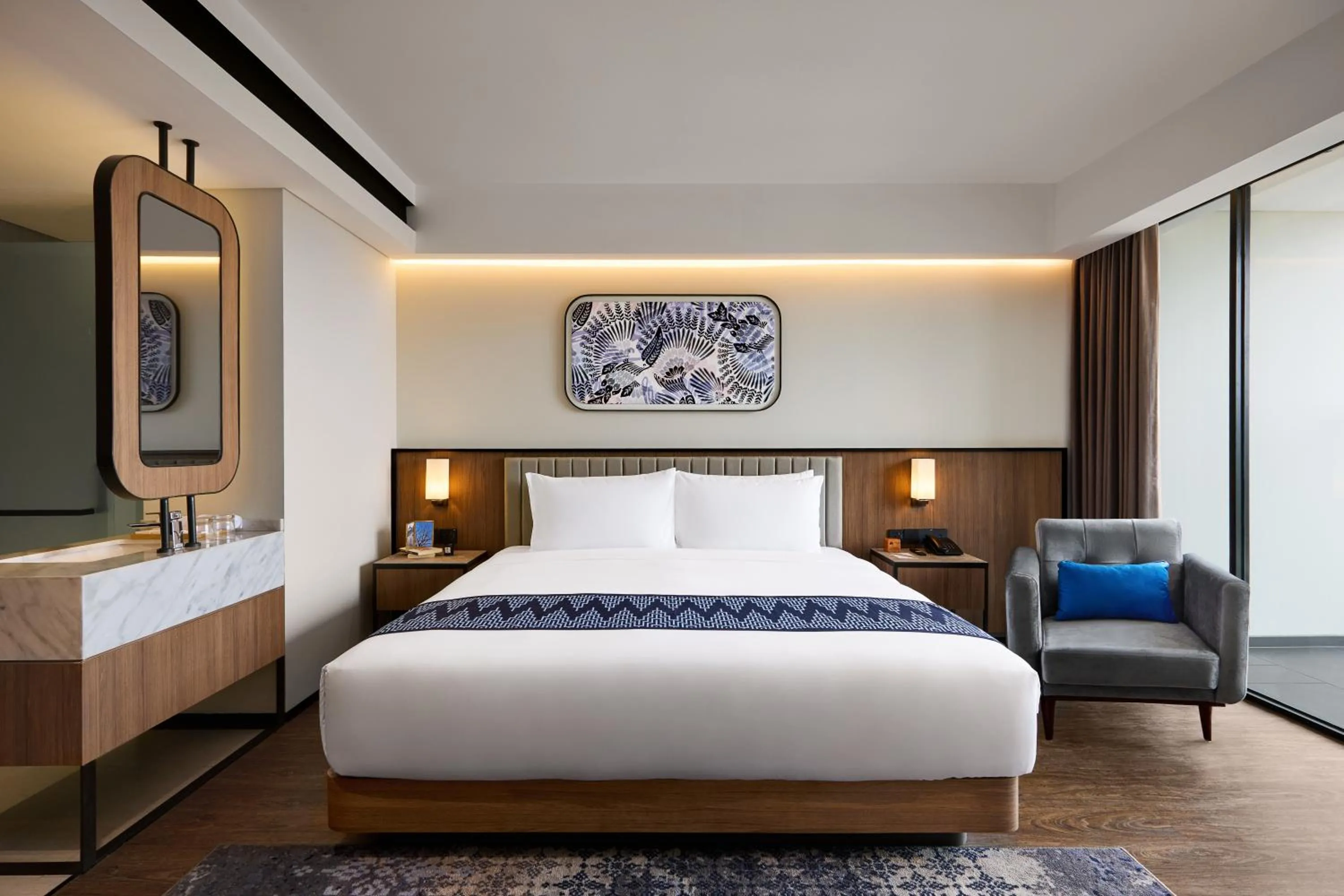Bedroom, Bed in Oakwood Yogyakarta