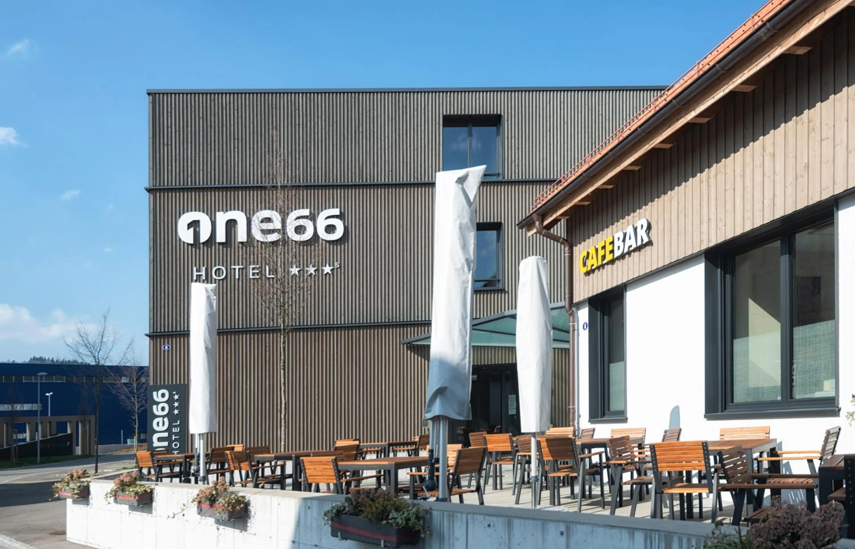 Property building in Hotel one66 (free parking garage)